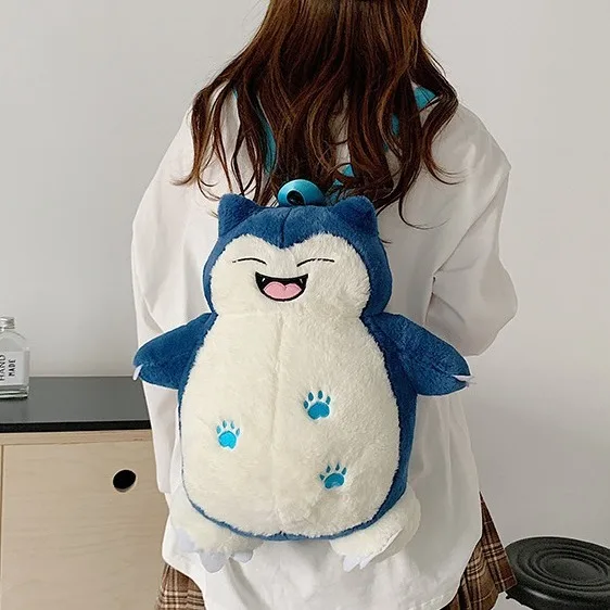 Pokemon Plüsch Rucksack Snorlax Squirtle Cartoon Nette Outdoor Große Kapazität Lagerung Tasche Kawaii Anime Zubehör Geschenk Spielzeug