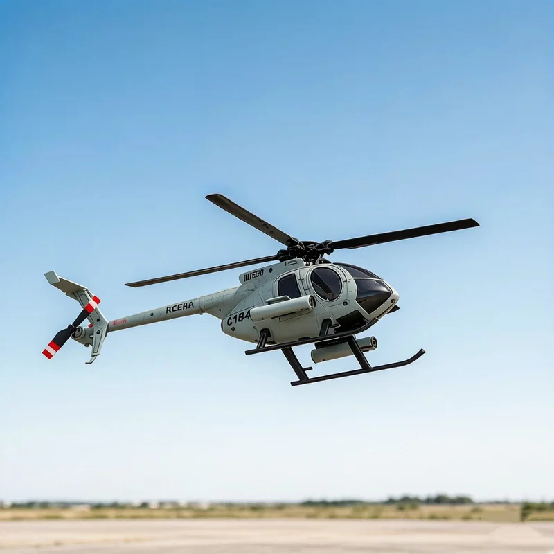 

New 1/48 Remote Control Helicopter C184 Simulated Aircraft Model Four-Way 6-Axis Optical Flow Positioning Fighter Bird Toy Gifts
