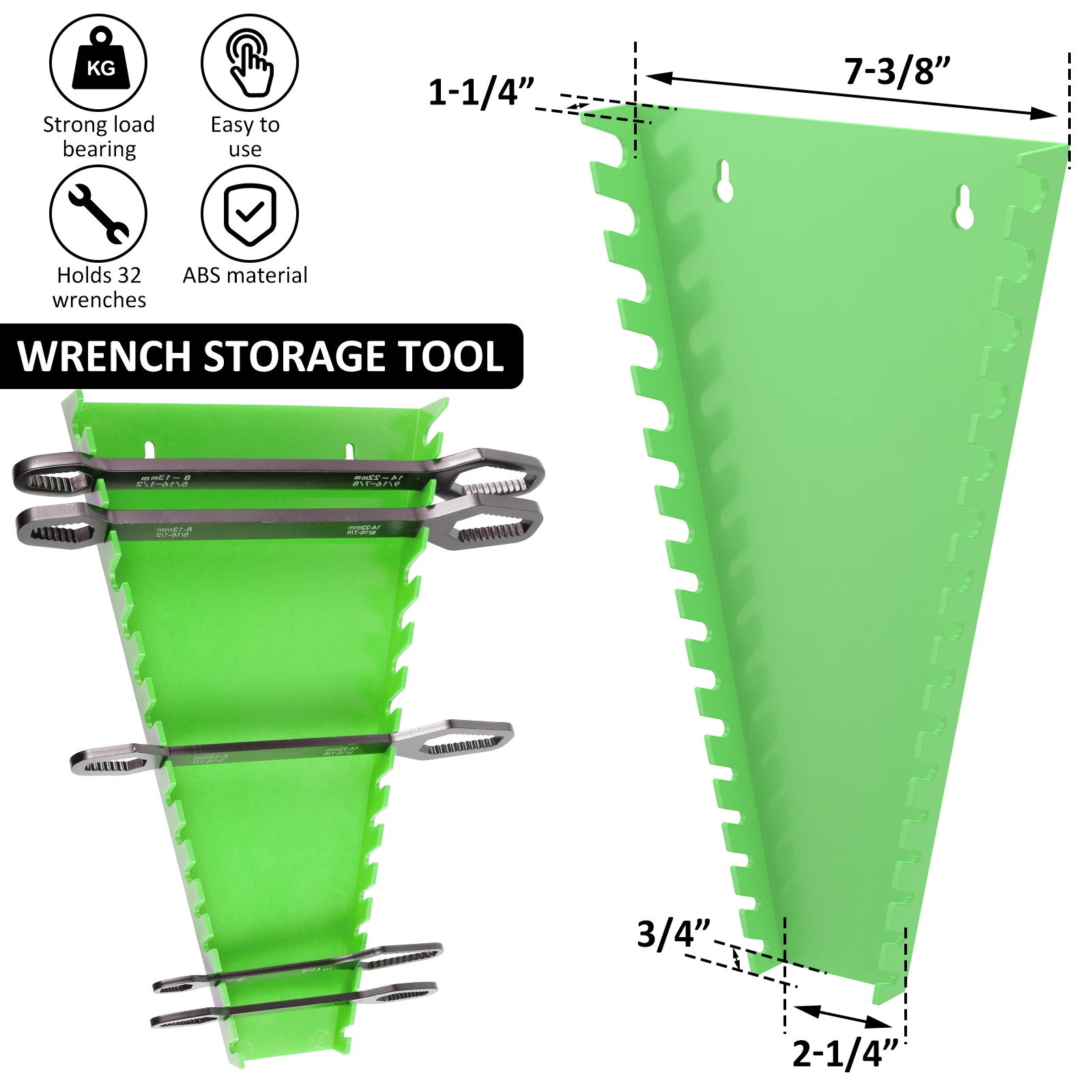 2Pcs Wrench Spanner Tool Organizer Sorter Holder Wall Mounted Tool Storage Tray Socket Storage Rack Plastic Tools Organizers New