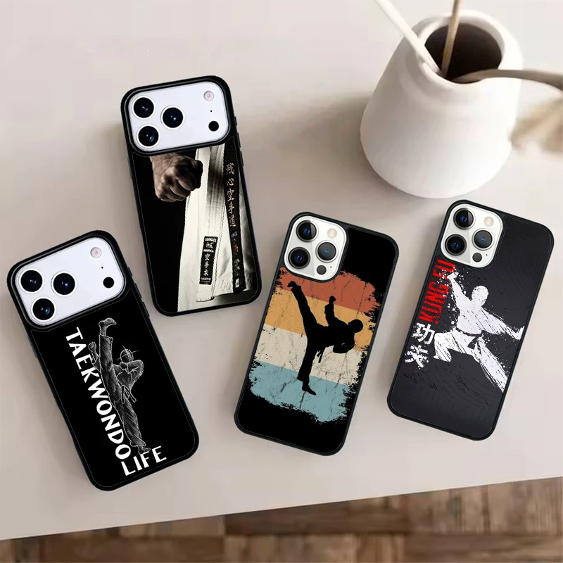 Kung Fu Karate Taekwondo Martial Arts Phone Case For iPhone 17 AIR 16 16e 15 14 13 12 11 PRO MAX PLUS Cover