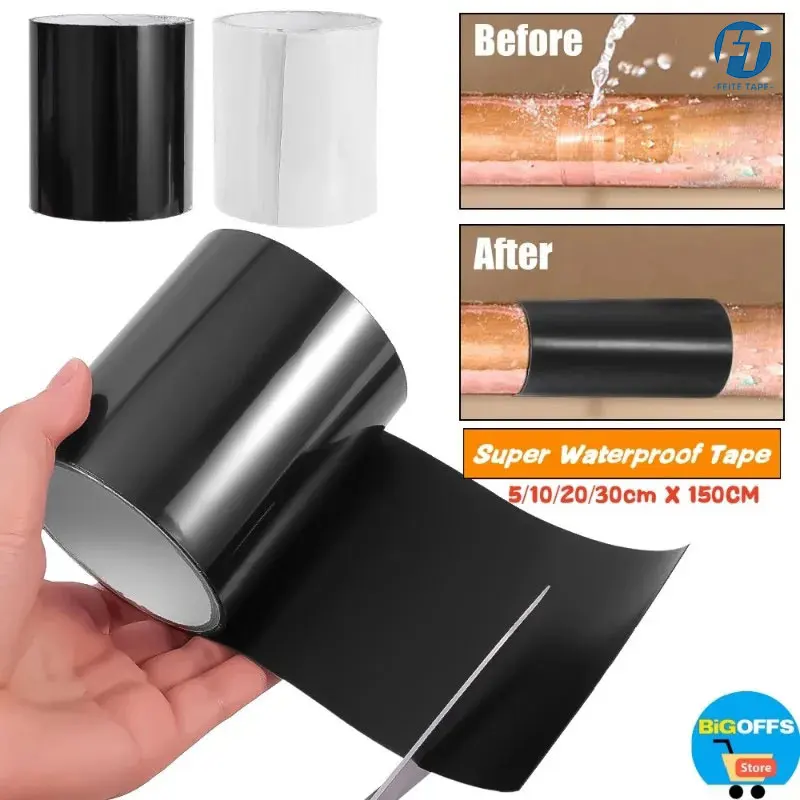 Cinta Impermeable Super Resistente, Cinta de Reparación de Alta Performance, Cinta Autoadhesiva para Detener Fugas, Sellado Impermeable de Alta Resistencia