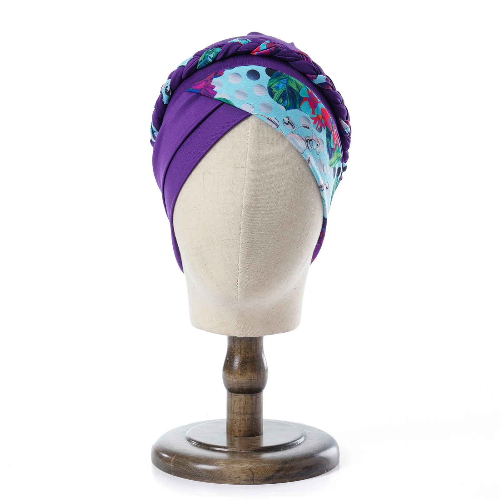 

African Turban Pre-Knotted Beanie Multi-Wearing Women Turban Wrap Hat for Dreads & Short Hair
