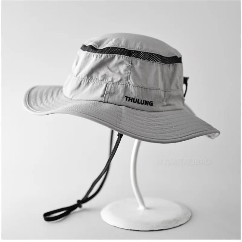 Summer New Quick-drying Mesh Breathable Bucket Hat Men Women Couple Hiking Camping Mountaineering Casual Sun Bucket Hat