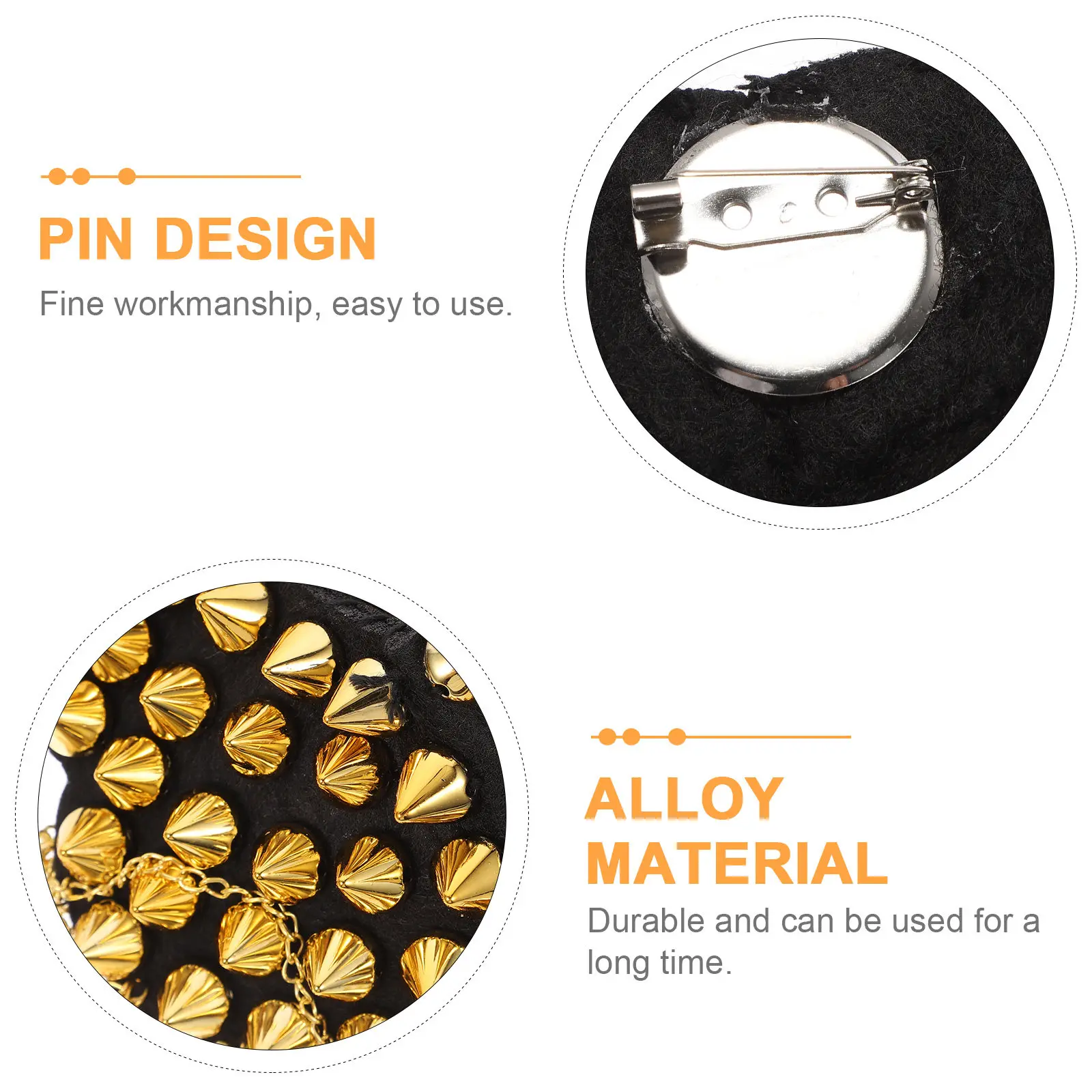 

Pair Rivet Tassel Chain Epaulet Shoulder Boards Badge Gold Gothic Punk Military Costume Decoration Stylish Attractive Men