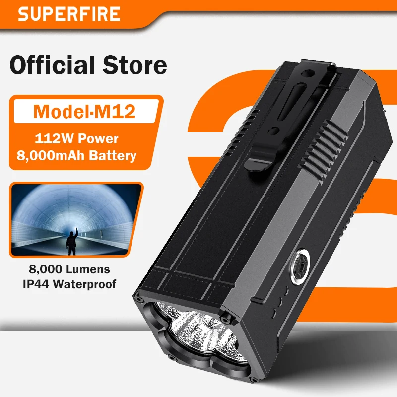 nuova-torcia-super-luminosa-superfire-m12-112w-10000lm-con-power-bank-type-c-potente-torcia-per-campeggio-esterno-escursionismo-lanterna