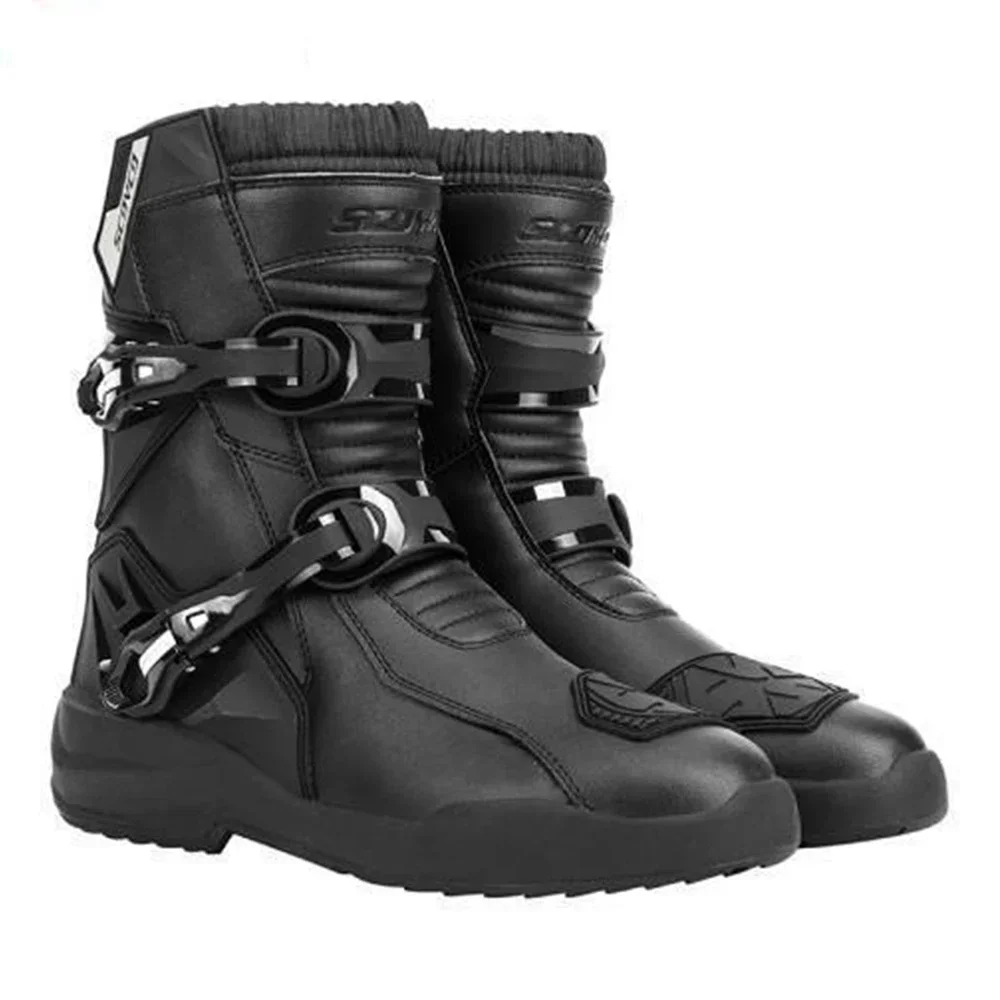 Scoyco Enduro Motorcycle Boots Wear-resistant Men's Biker Boots Anti-slip Motorcycle Boots Waterproof Leather Motocross