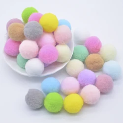 50Pcs 20mm Soft Pompons Colorful Fluffy Plush Ball for Glue on Hair Clips Headwear Accessories Craft DIY Wedding Home Decor