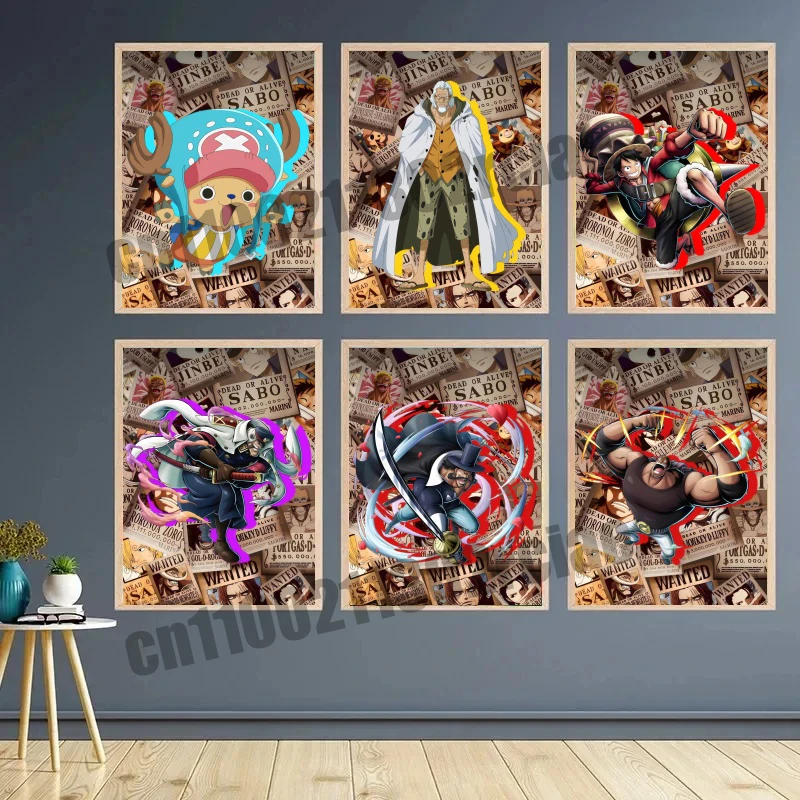 

Childhood Classic Cartoon One Piece Super Cool Style Pictures Canvas Painting Art Poster Suitable for Bedroom Decoration Gifts