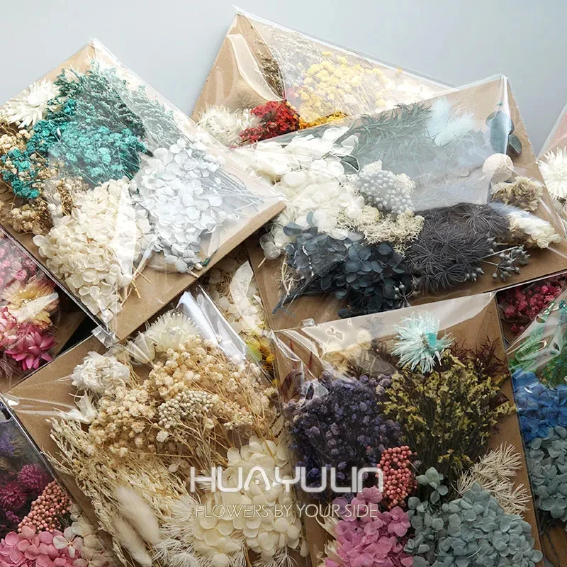 1 Bag Natural Dried Pressed Flowers For Handmade Crafts Dried Flowers Leaves Bulk For DIY Candles Epoxy Resin Home Decoration