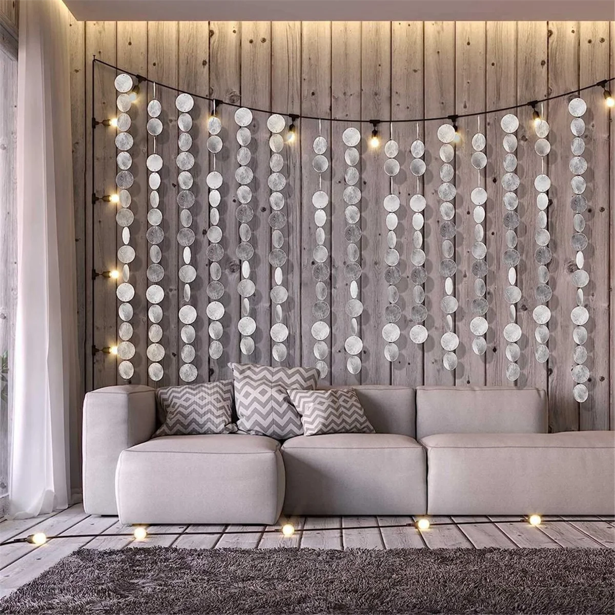 A47U 180 Pcs Round Natural Shells Capiz Sea Shells 2 Inch Oyster Shells for Crafting with 2 Holes Sea Shell Discs