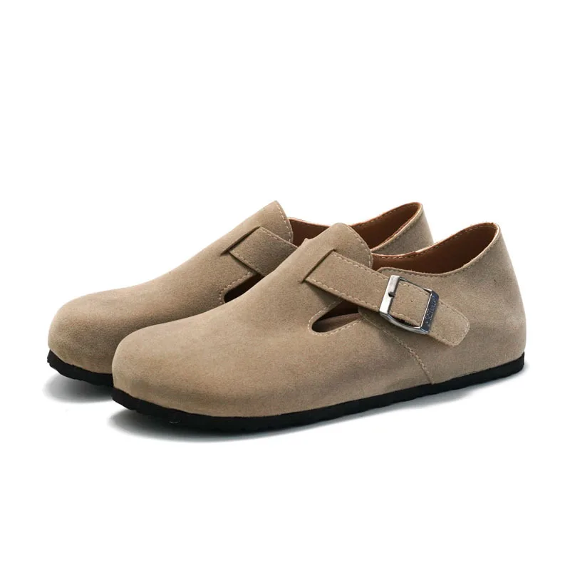 

Ruizu new spring and summer women and man cork casual shoes neutral Baotou cork shoes outdoor casual walking sandalias hombre