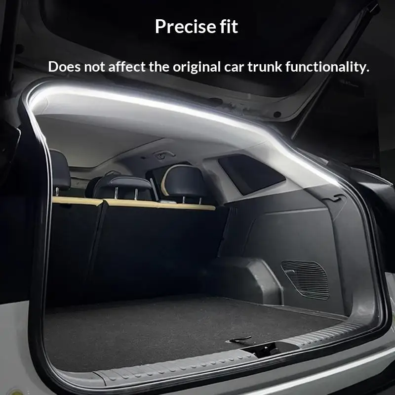 Auto Interior Trunk Ambient Light 2/4M High Brightness Decor Strip Easy Install for Car Boot Lighting Upgrade