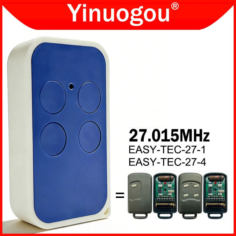 EASY-TEC-27-1 EASY-TEC-27-4 Garage Door Remote Control 27.015MHz Fixed Code Handheld Transmitter