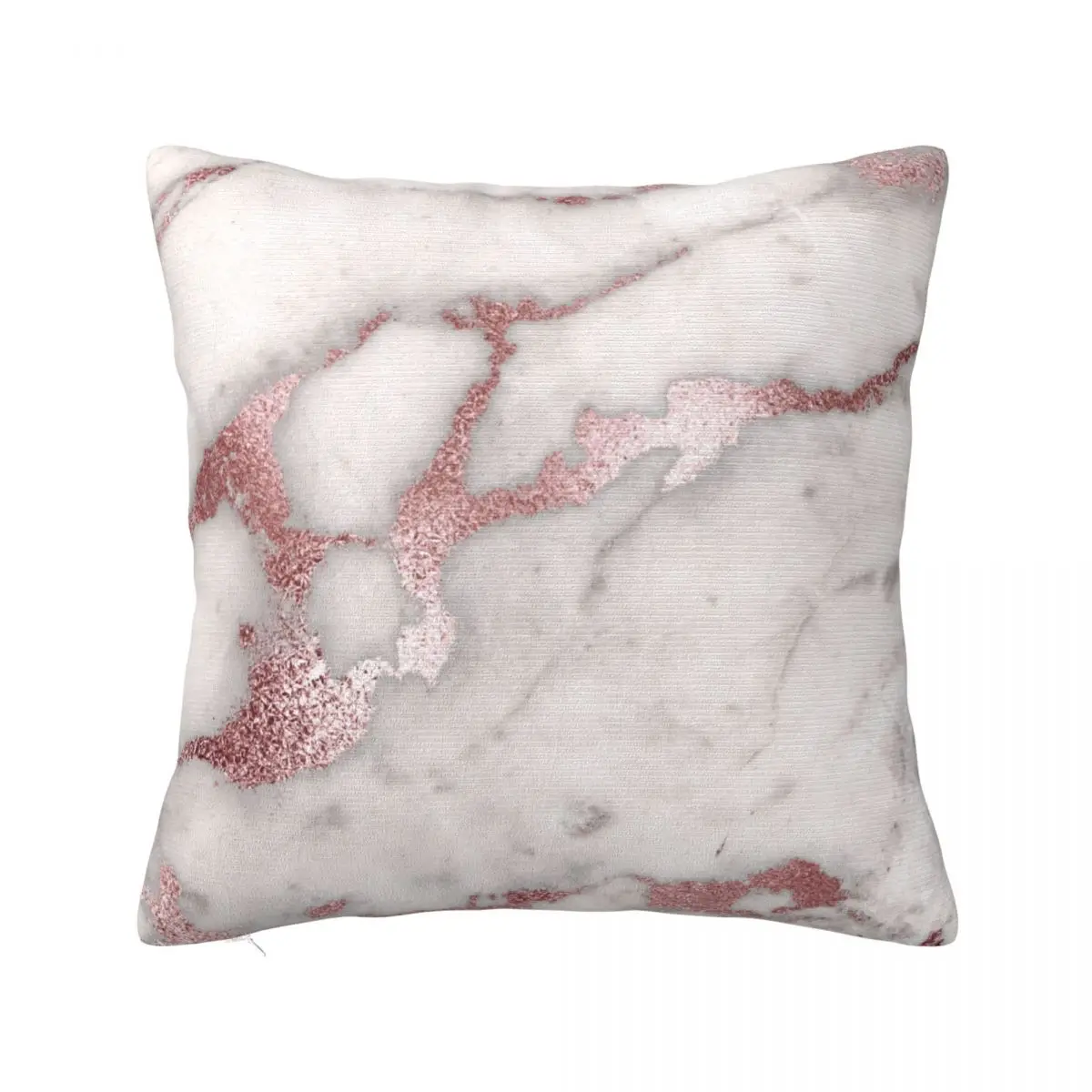 Frosted Blush Pink Rose Gold Marble Pillowcase Printing Polyester Cushion Cover Decorative Modern Throw Pillow Case Cover Home