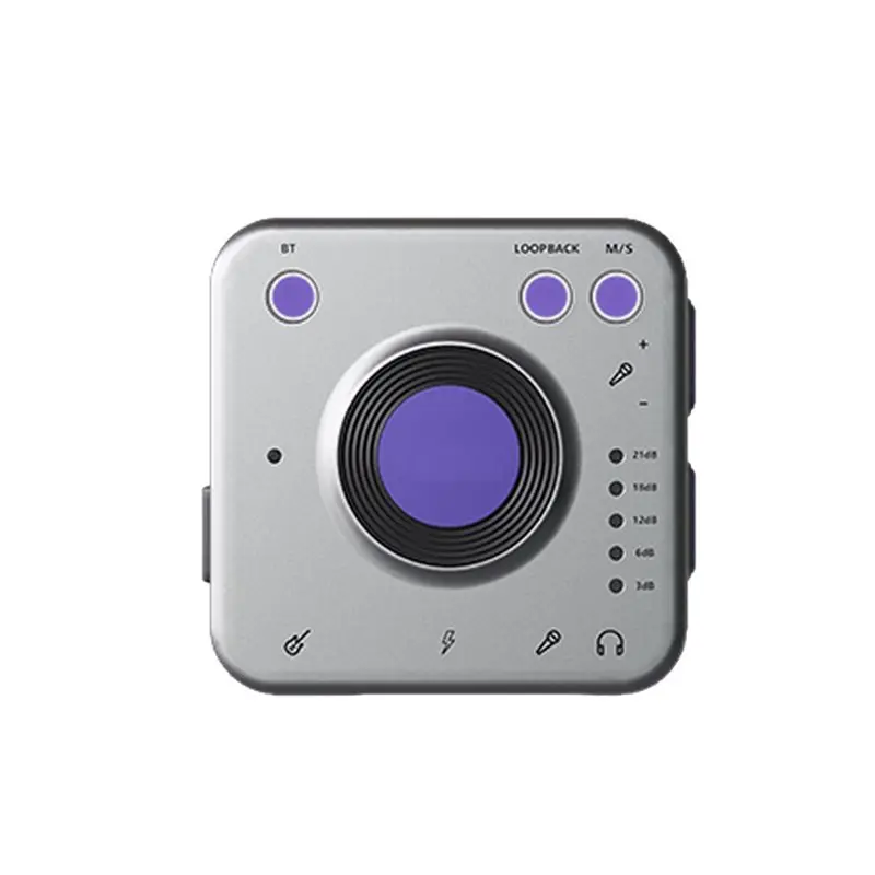 

Instrument-Gain-Control Audio Interface For Guitar Recording For Live Dock For Live Streaming While Charging Music
