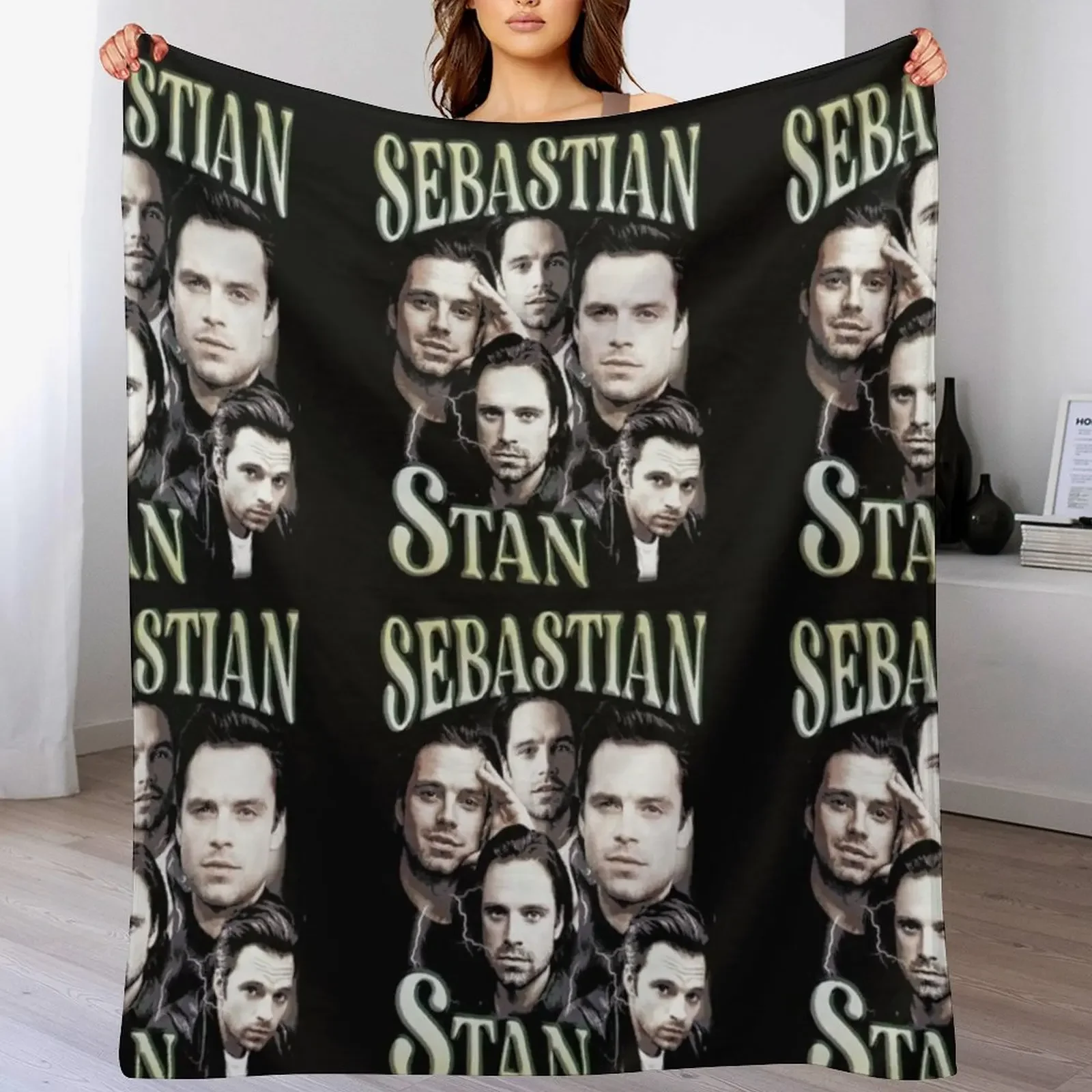 Sebastian Stan Blankets | sebastian stan 2021 Stickers | sebastian stan father Blanket Throw Blanket