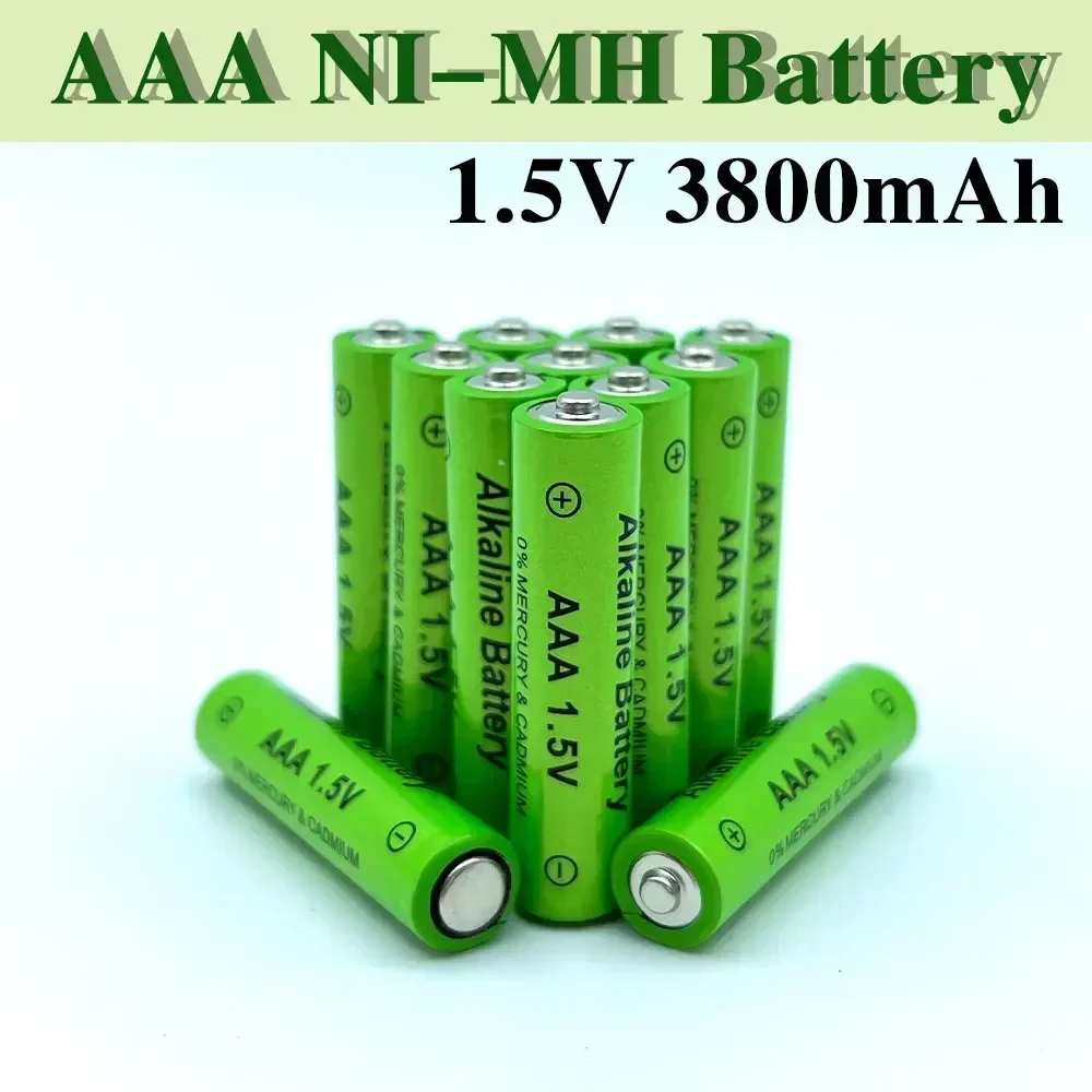 2024-100% New 3800mAh AAA Alkaline Battery AAA Rechargeable Battery for Remote Control Toy Batery Smoke Alarm with Charger