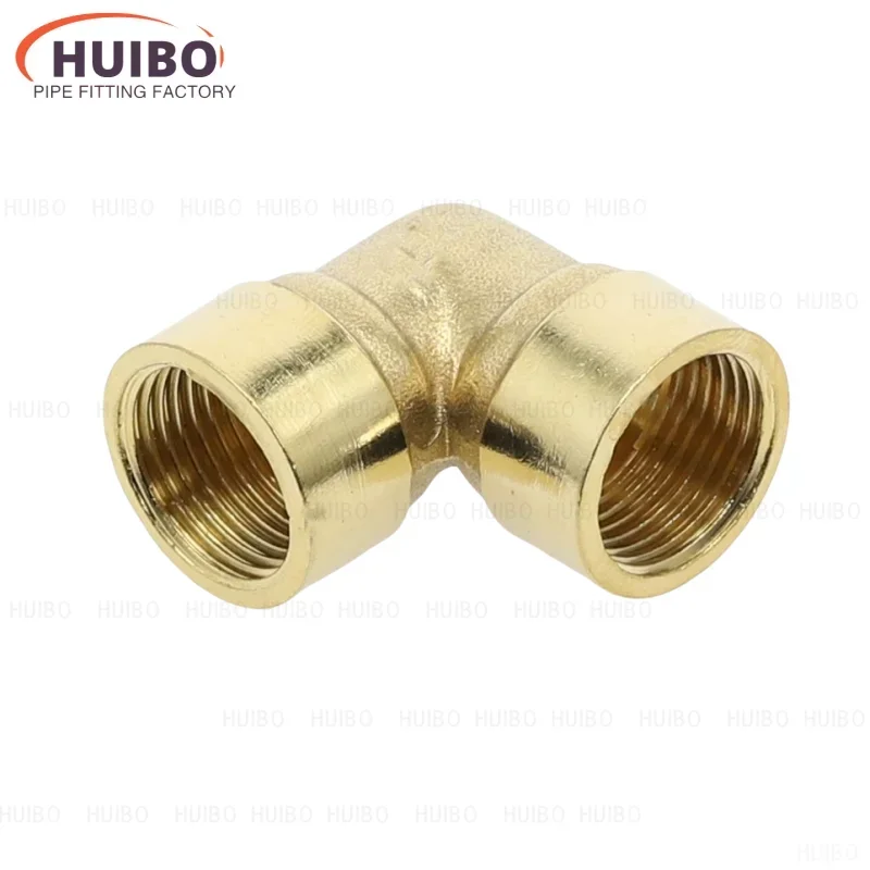 

1/8" 1/4" 3/8" 1/2" 3/4" 1" Female x Female Thread 90 Deg Brass Elbow Pipe Fitting Connector Coupler For Water Fuel Copper