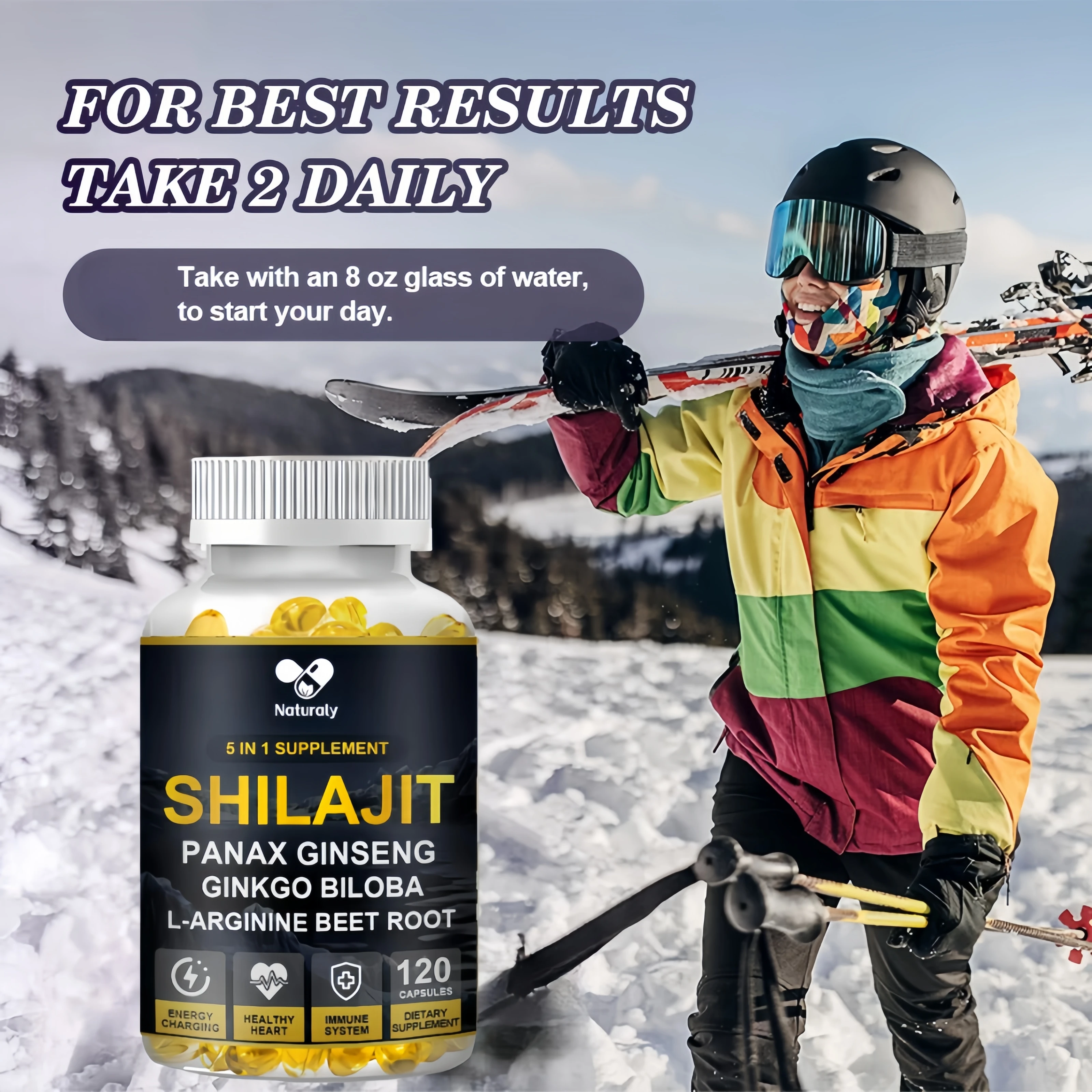 Shilajit Capsules Rich In Fulvic Acid&trace Minerals Boost Hormone Balance Stress Relief Sleep Quality