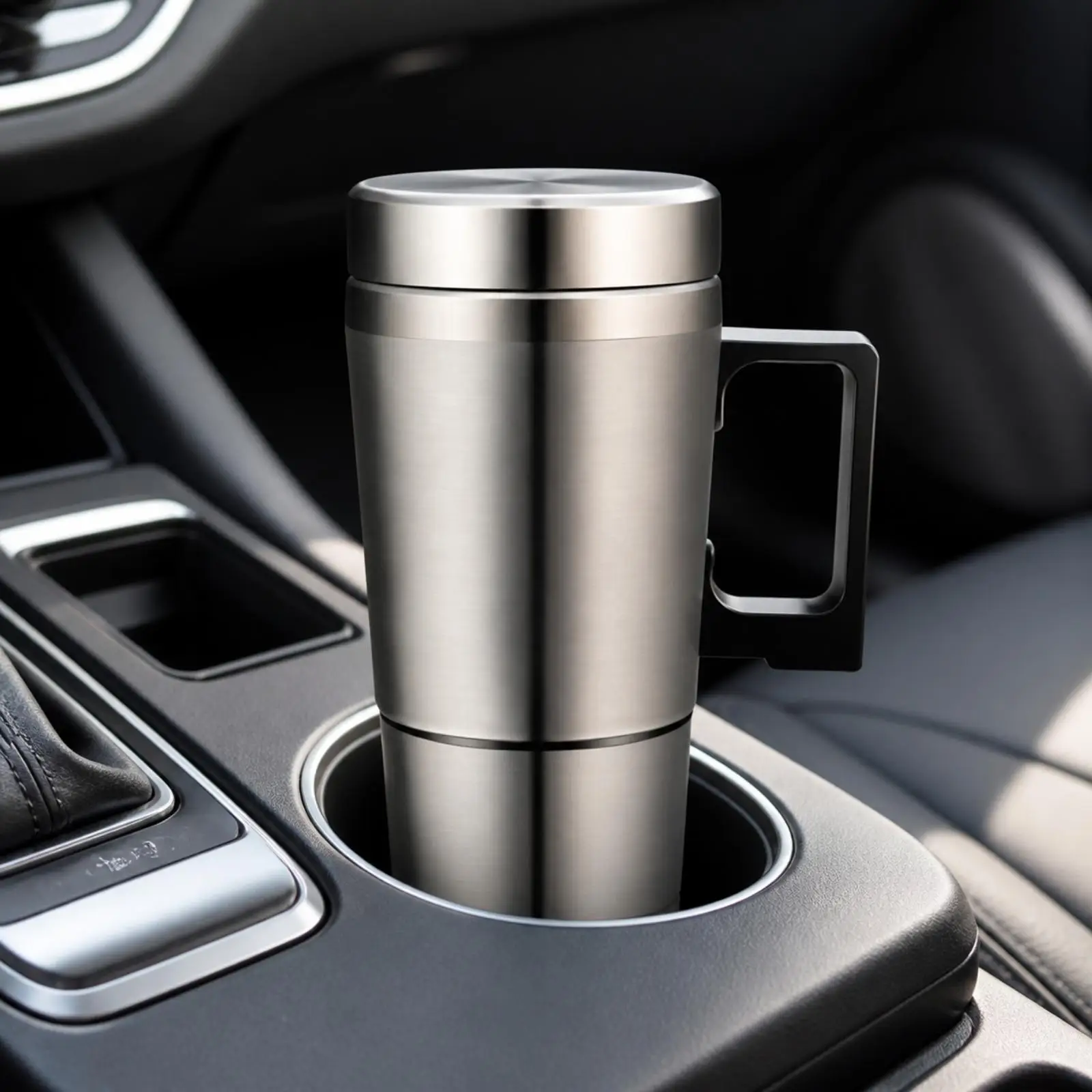 Portable Car Electric Kettle Stainless Steel Heating Cup 300ml Travel Coffee Warmer Mug for Vehicle Commute