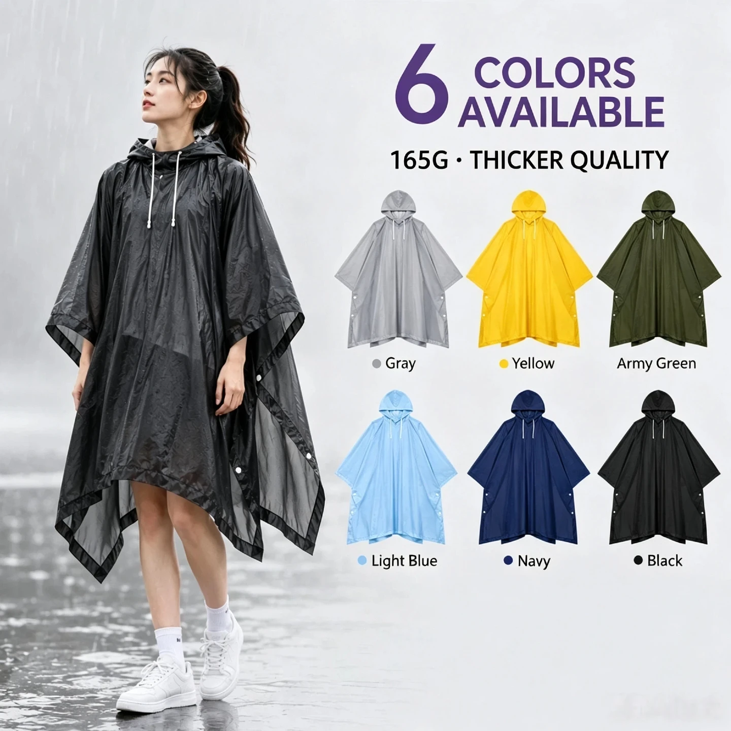 男女兼用ポータブルEVAレインケープ – 高耐久性、再利用可 - Cycling Commute In Rain のレビューと価格