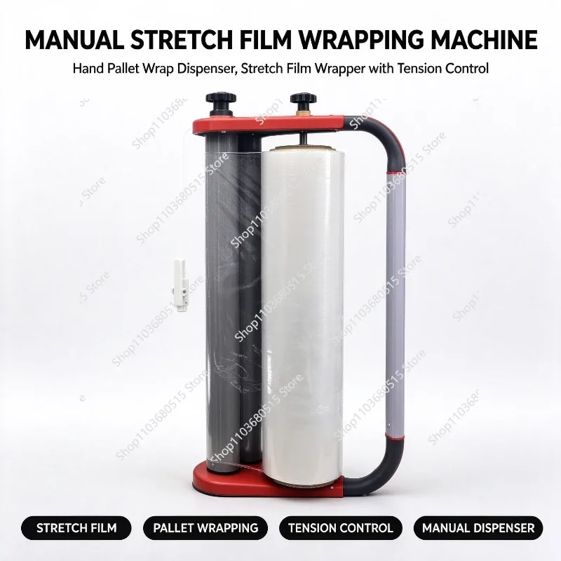 Manual Stretch Film Dispenser Handheld Pallet Wrap Wrapping Tool Stretch Film Wrapper Packing 5076