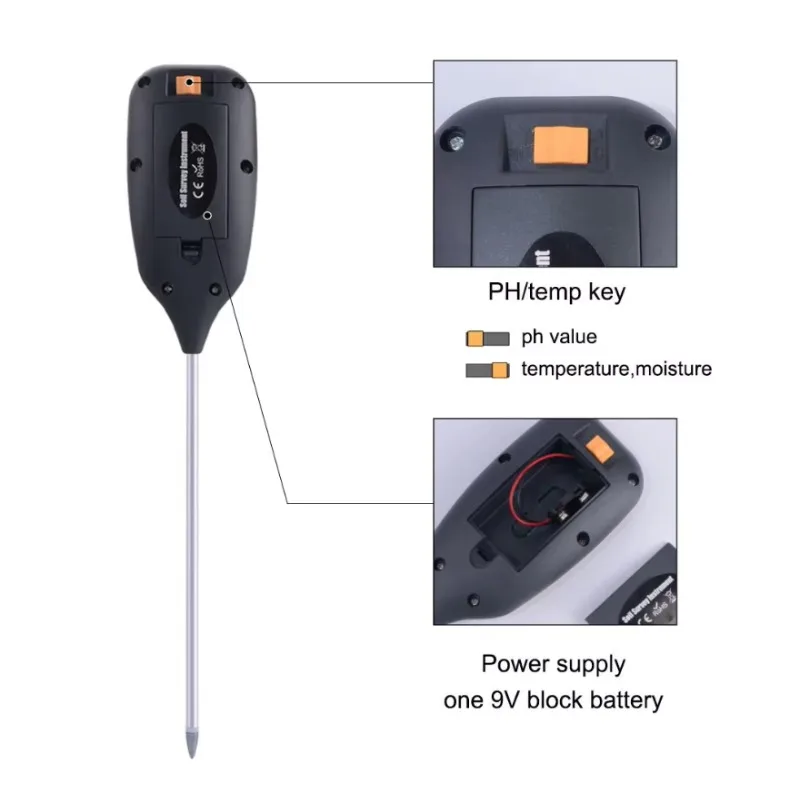 SENSOR 4 em 1 de solo portátil de alta precisão e baixo custo