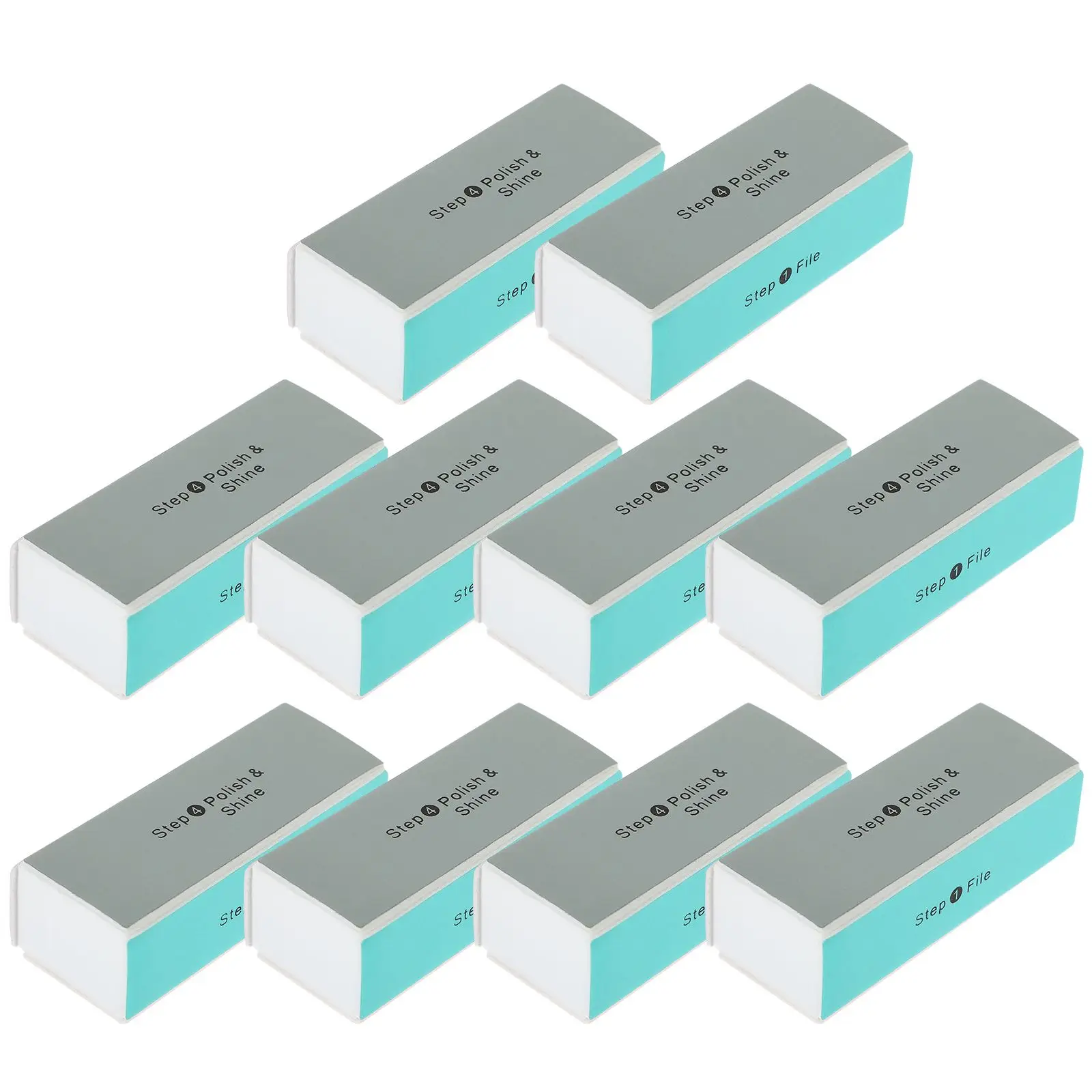 

10pcs Nail Files EVA Material Four Sided Manicure Tools Salon Use Portable Buffing Block Supplies Women Nail Care