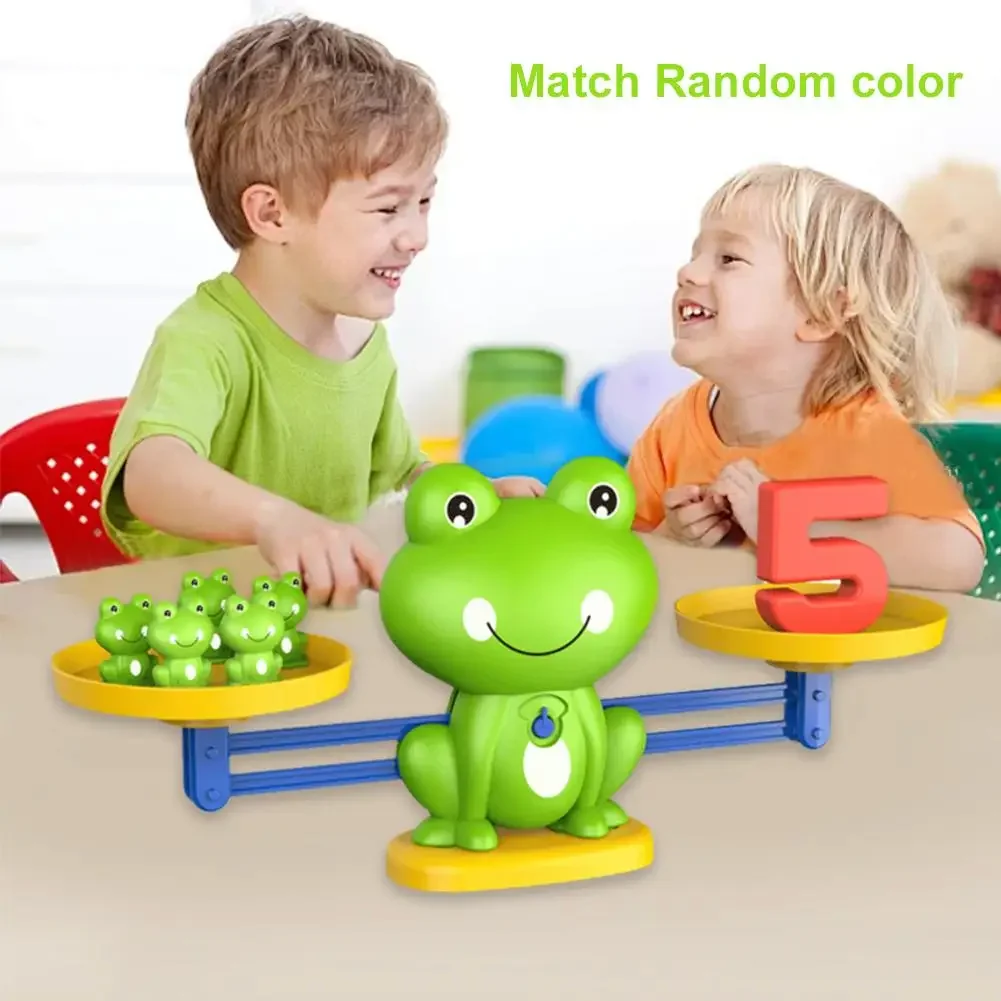 1 Stück Frosch-Balancierspielzeug, Montessori-Zähl- und Mathematikspiel für Kinder, Frühe Bildung zum Lernen von Zahlen, Geburtstagsgeschenk, Technologie – Detail 10