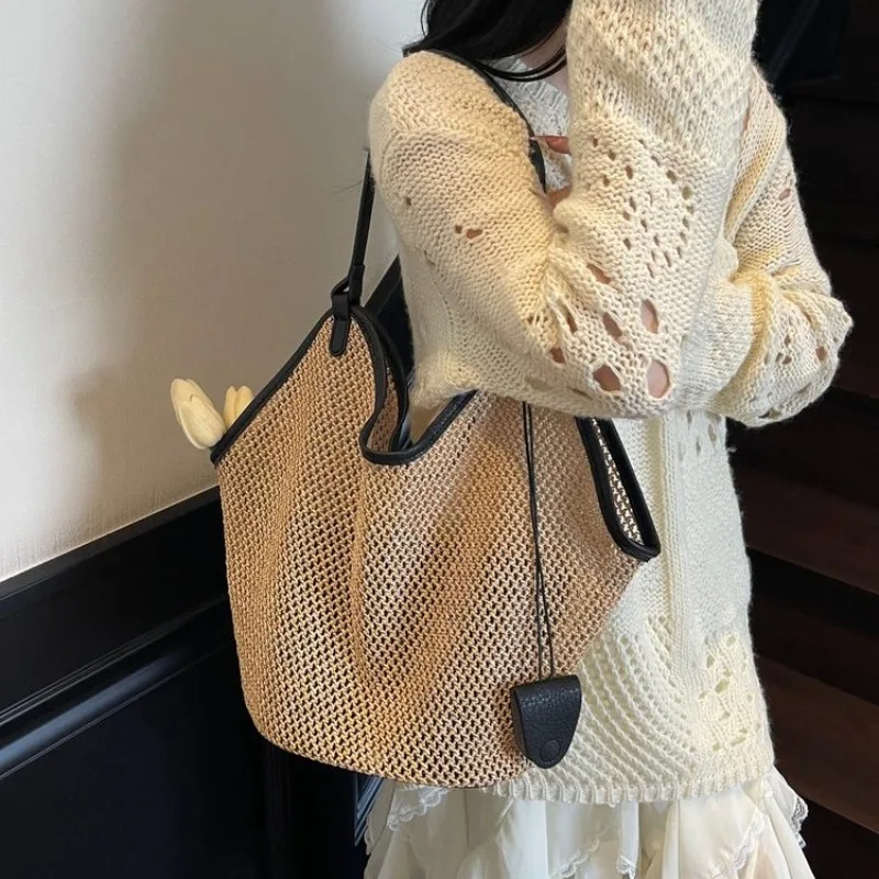 Stylish Vintage Diaper Bag For Women Designer Crossbody Handbag Luxury Minimalist Elegant Large Capacity Leather Tote Bag