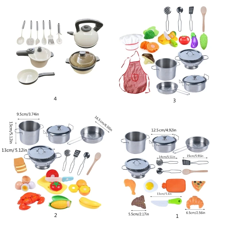 Fruit Cookware Pretend Play for Toddlers Learning Cookware Fruit Spatula Kitchen Cooking Utensils Playset Toy