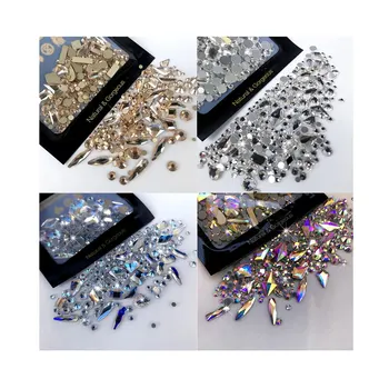 150pcs Round Flatback Glass Rhinestones Plus 20pcs Odd Shaped Jewelry DIY Design Making…