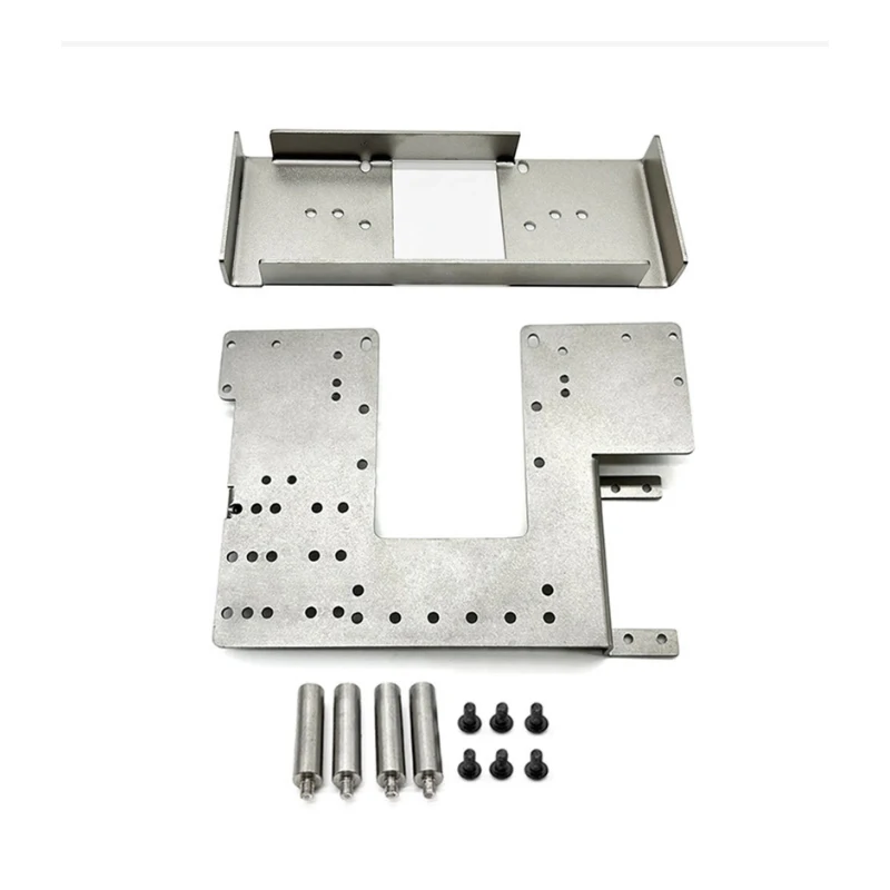 Stainless Steel Battery Mount Plate Second Floor Plate Upper Plate for Tamiya 1/14 RC Truck Tractor Car Upgrades Parts