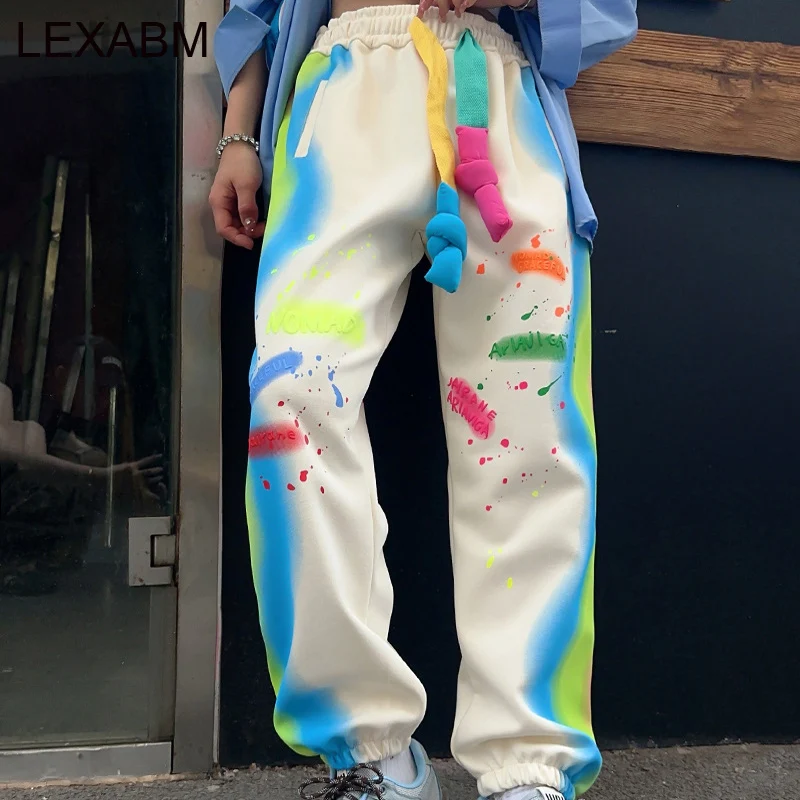 

Graffiti Sweatpants Oversized Harem Pants Women Hiphop Y2k Clothes Casual Long Trousers Vestidos High Waist Hip 118cm