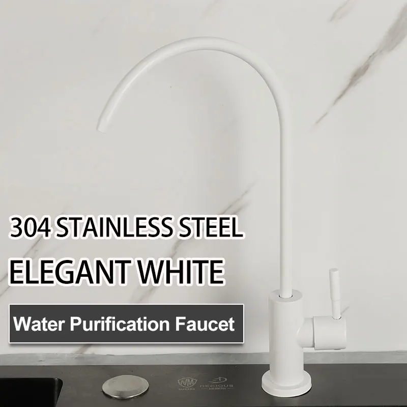 White Color Drinking Water Filter Faucet Kitchen Direct Drinking Tap Swivel Purifier Tap