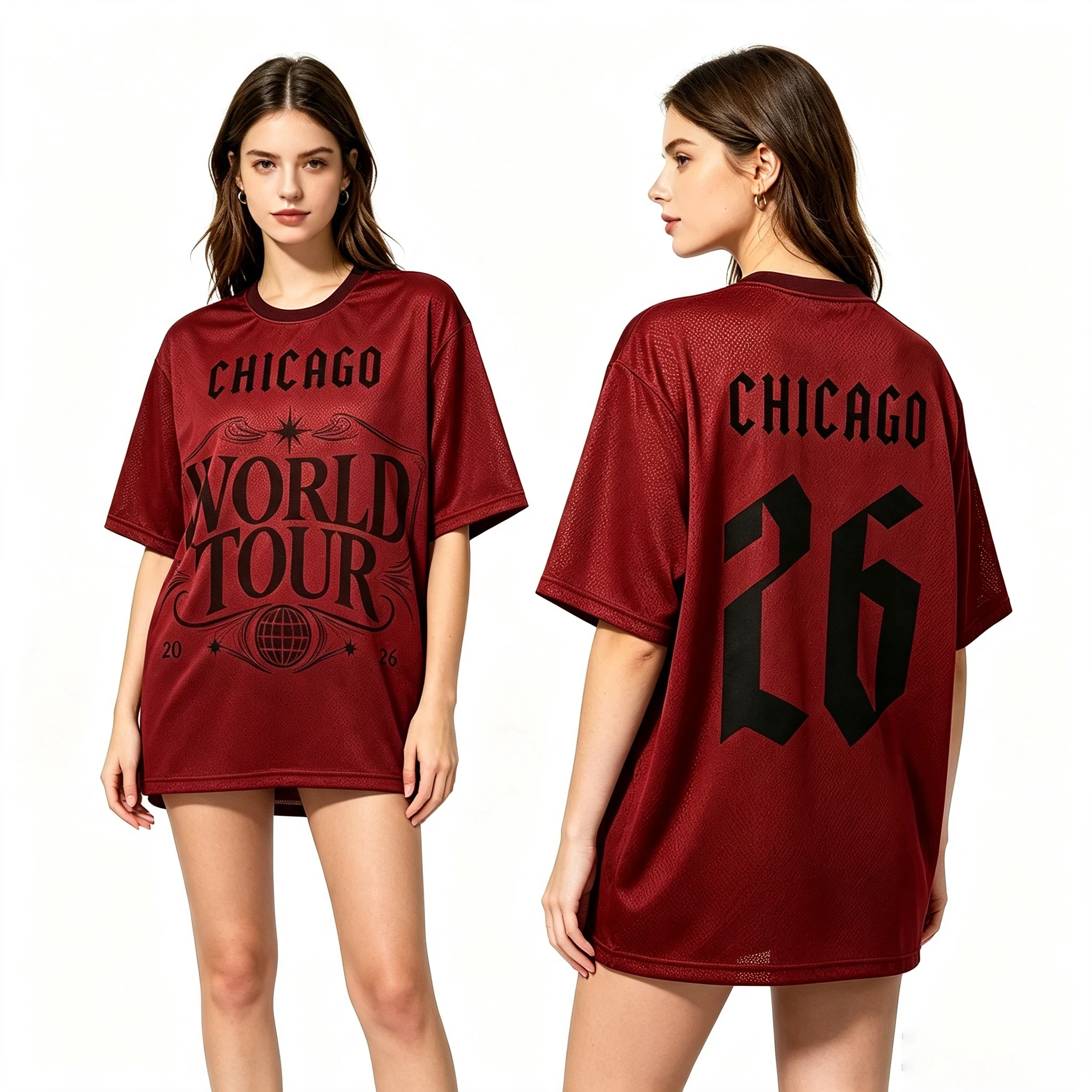2026 Summer New KPOP City Tour Series Drop Shoulder Women’s T-Shirt,Music Loose Top, Concert Daily Casual Streetwear