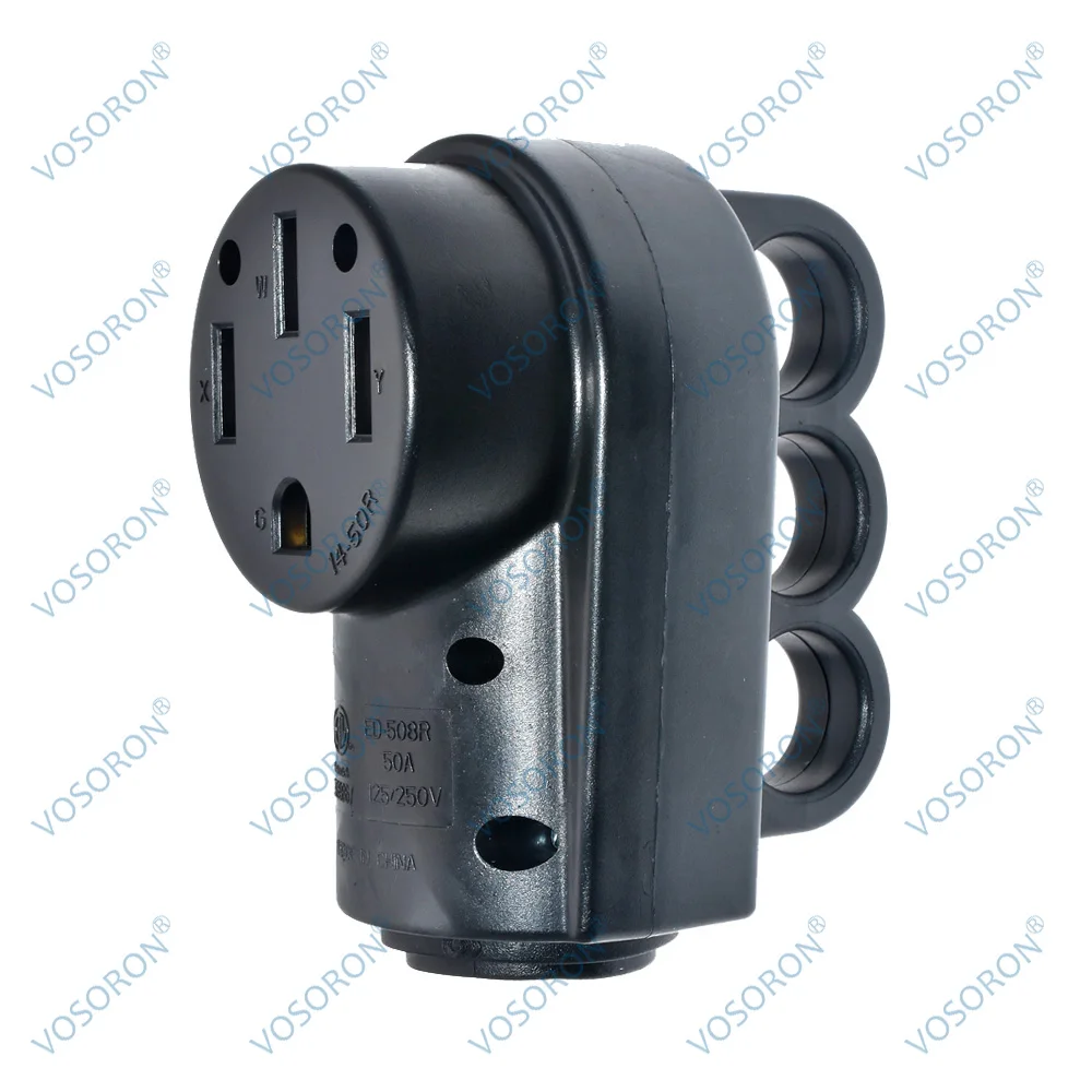 

NEW [Nema 14-50R] 50 Amp Heavy Duty RV EV Replacement Socket, Nema 14-50R Female, 50AMP Replacement Power Assembly plug