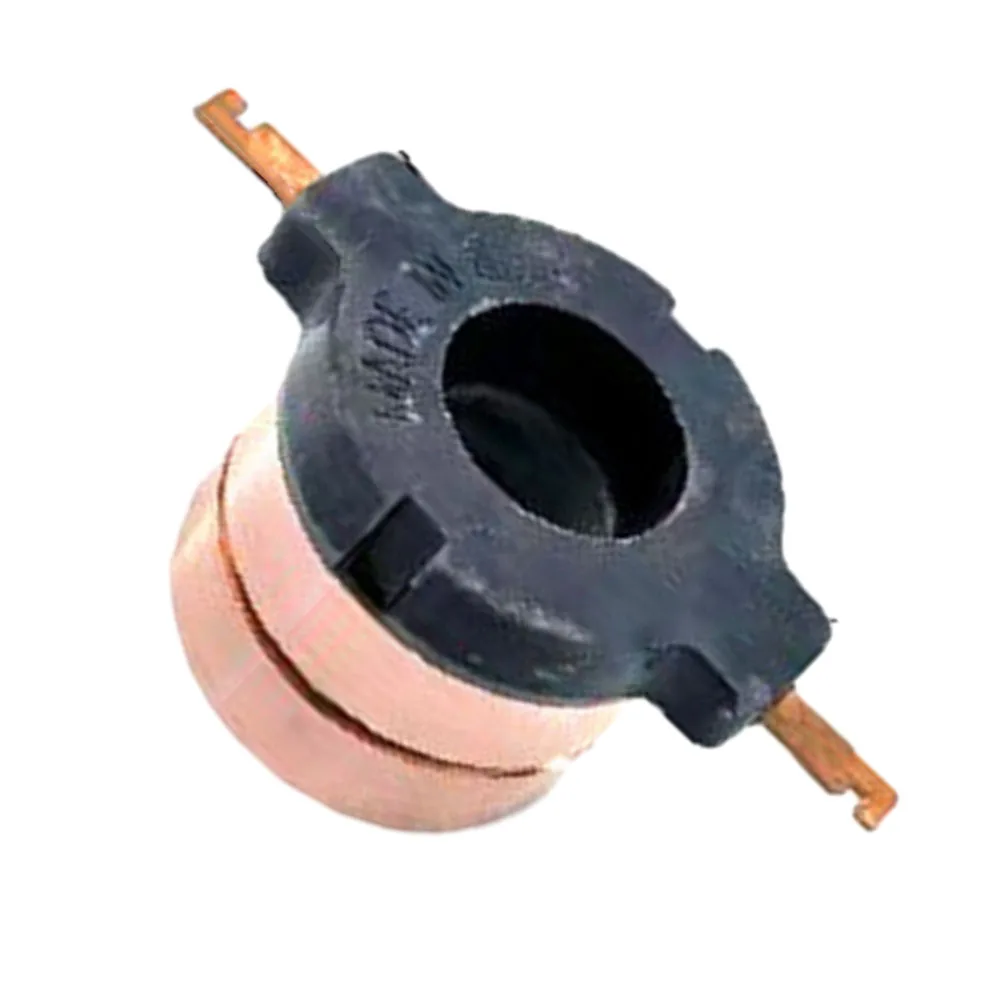 JDH-003-2 Generator Collector Copper Head Slip Ring Copper Ring 33.7x17.9x9(29.7)mm 2 Ring Copper DC Electric Motor Accessories