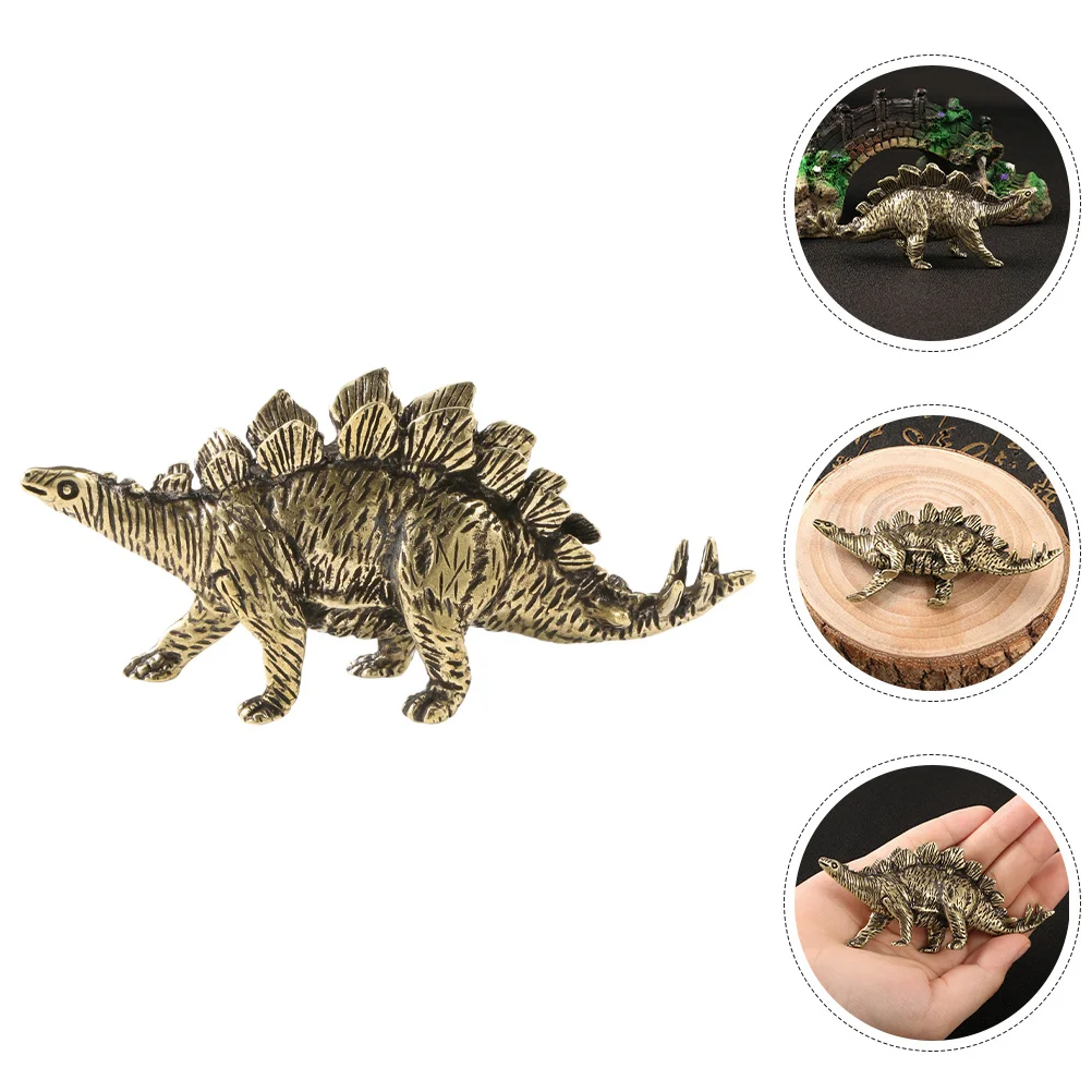 

Brass Stegosaurus Sculpture Retro Dinosaur For Home Office Decor Desktop Tabletop Decoration Brass Animal Ornament