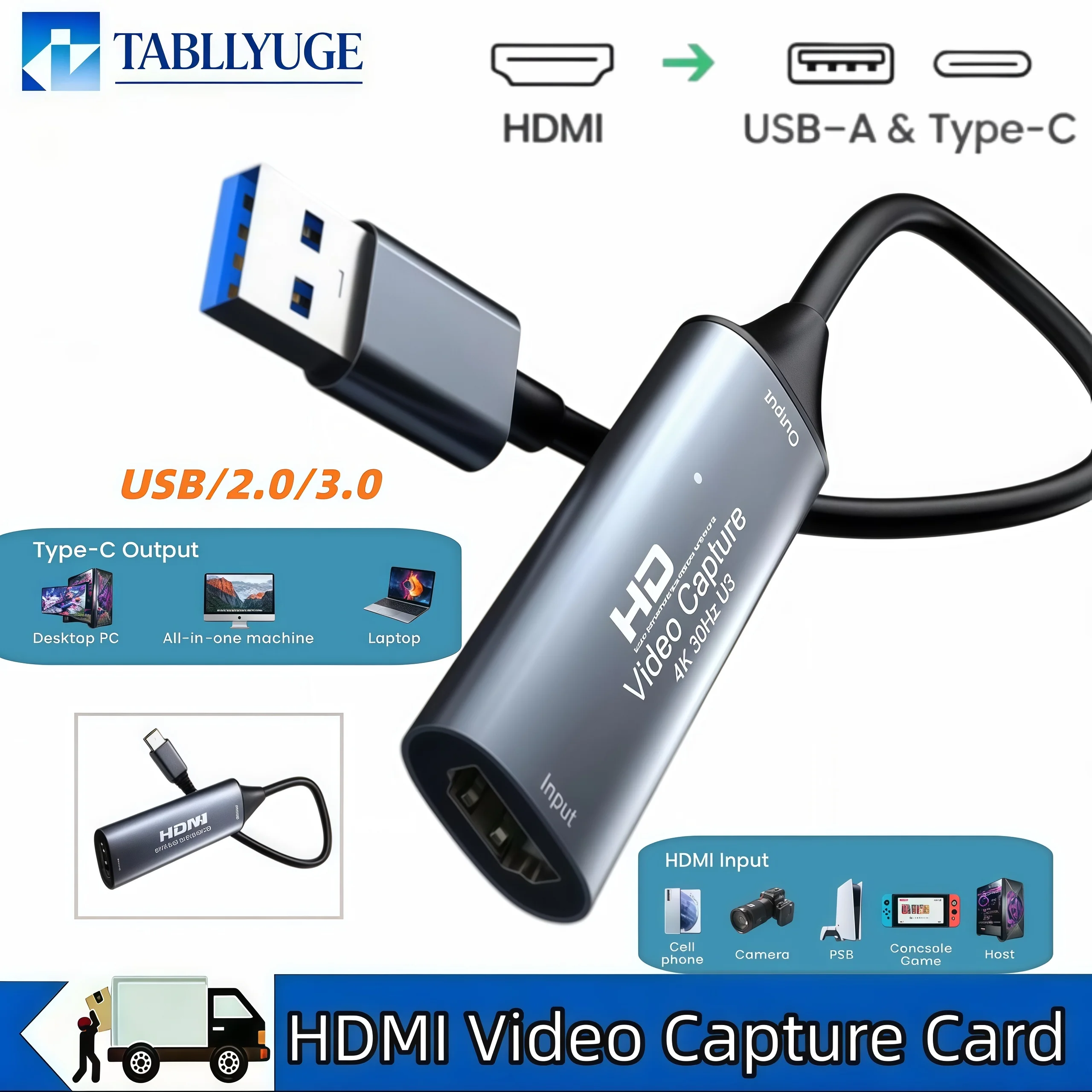 Hdmi Cable - Scheda di acquisizione video HDMI USB3.0