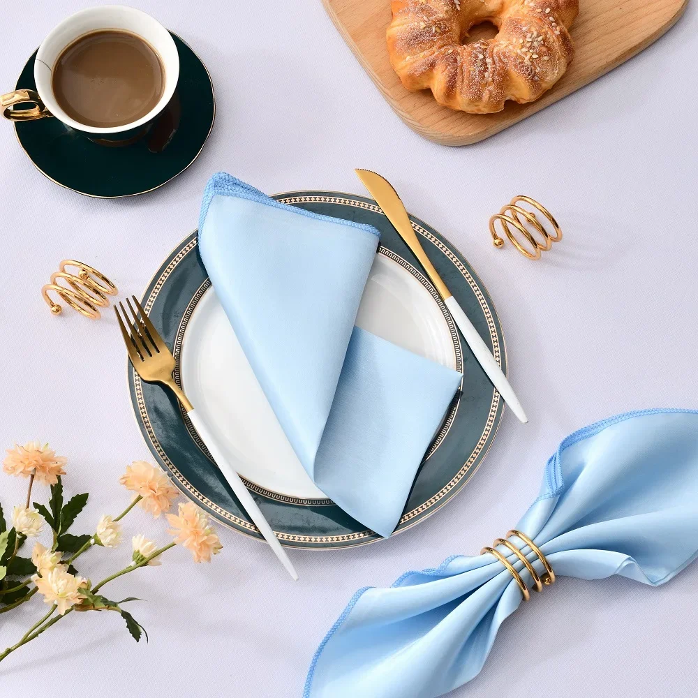 Satin Napkin Square 10PCS Dinner Cutlery Napkins Weddings Party Napkin Soft Table Napkins for Wedding Party Dinner Decoration