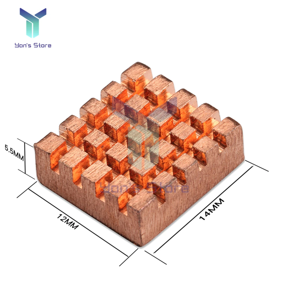 8Pcs/set Metal Copper Heatsink Kit DIY Cooler Heat Sink Passive Cooling Pad Radiator For Cooling Raspberry Pi 4B 4 Model B RAM