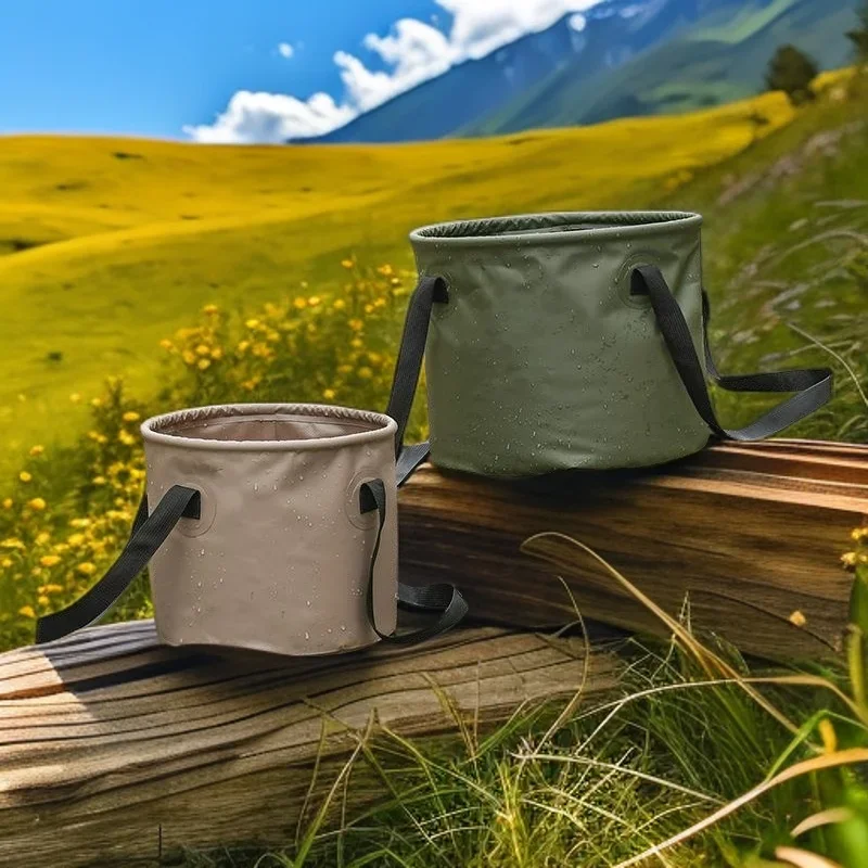 Balde de armazenamento retrátil para carro, acampamento ao ar livre, dobrável, multifuncional, grande capacidade, portátil, armazenamento de balde de pesca 2