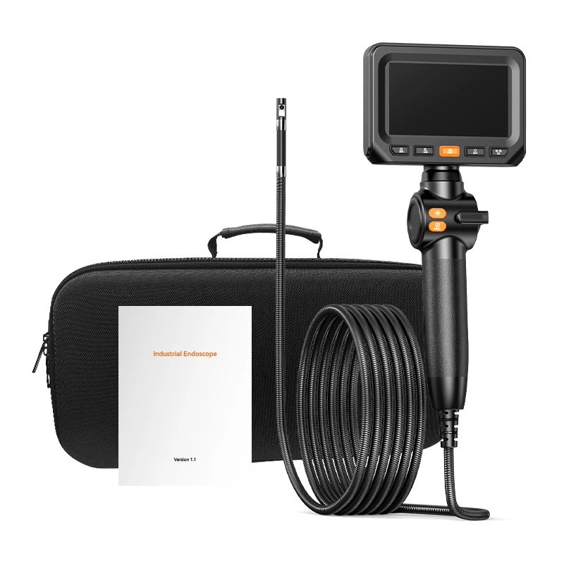 مصنع الجملة المهنية التوجيه Borescope 360 °   كاميرا المنظار الصناعية بشاشة 4.3 بوصة ثنائية الاتجاه لأداة فحص السيارات