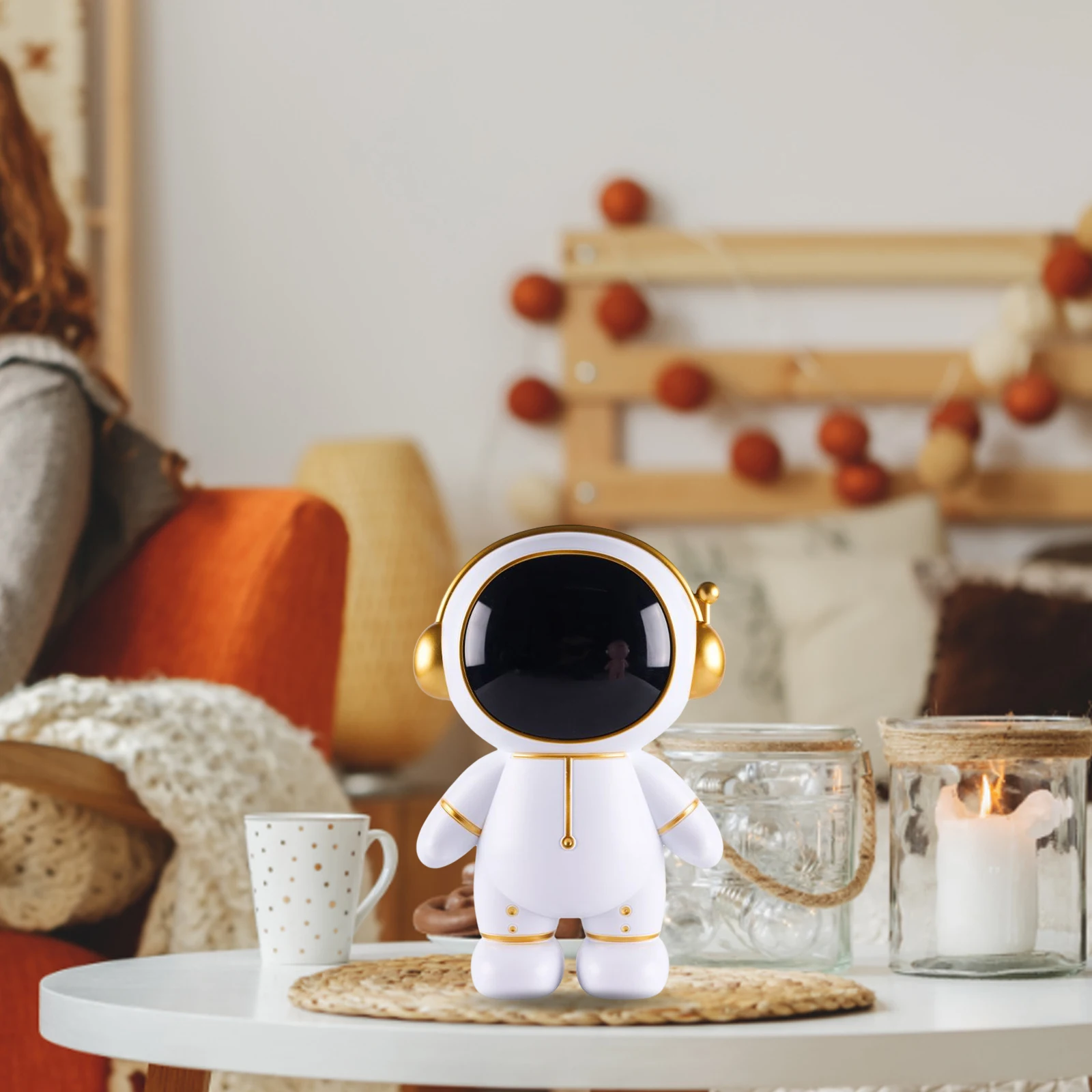 Spaceman Piggy Bank com luzes para crianças, caixas de dinheiro inquebráveis, Coin Saving Jar, astronauta caixa de armazenamento, presentes de aniversário infantil