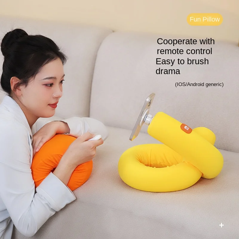 وسادة حامل الهاتف المحمول حامل مغناطيسي كسول مع وسادة الخصر وأريكة قابلة للتعديل كسول حامل فرشاة للهاتف المحمول