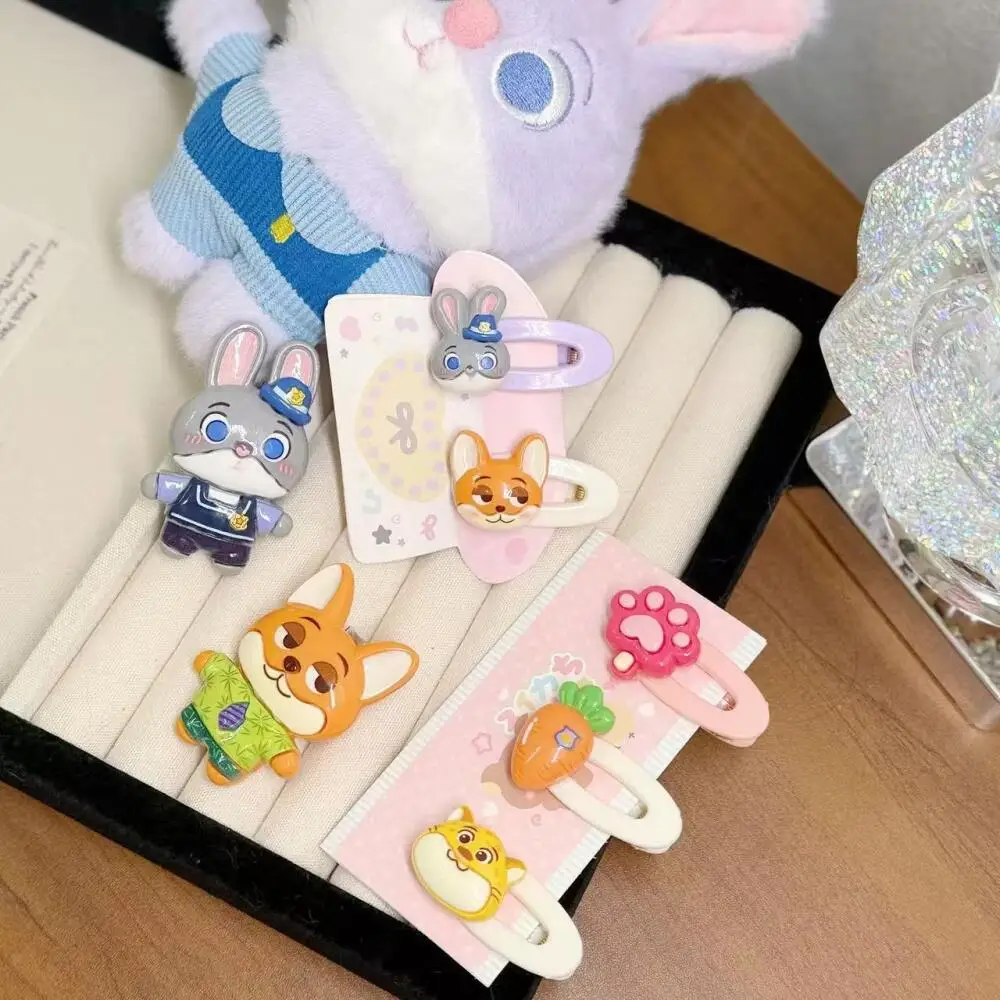 

Disney Zootopia Nick Wilde Judith Hopps Шпилька для волос с челкой Заколка для волос Головные уборы Украшение рюкзака Зажим для девочки Подарок на день рождения