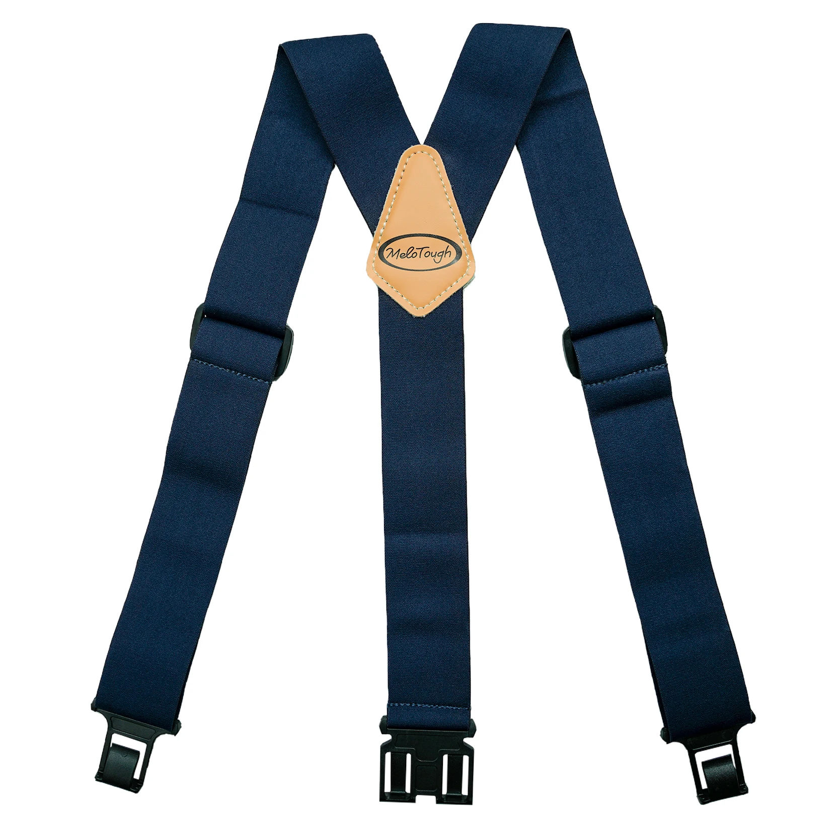 MELOTOUGH Y Back Suspenders Airport Friendly Suspenders NO Buzz With Plastic Clip 2 Inch Fully Elastic Braces