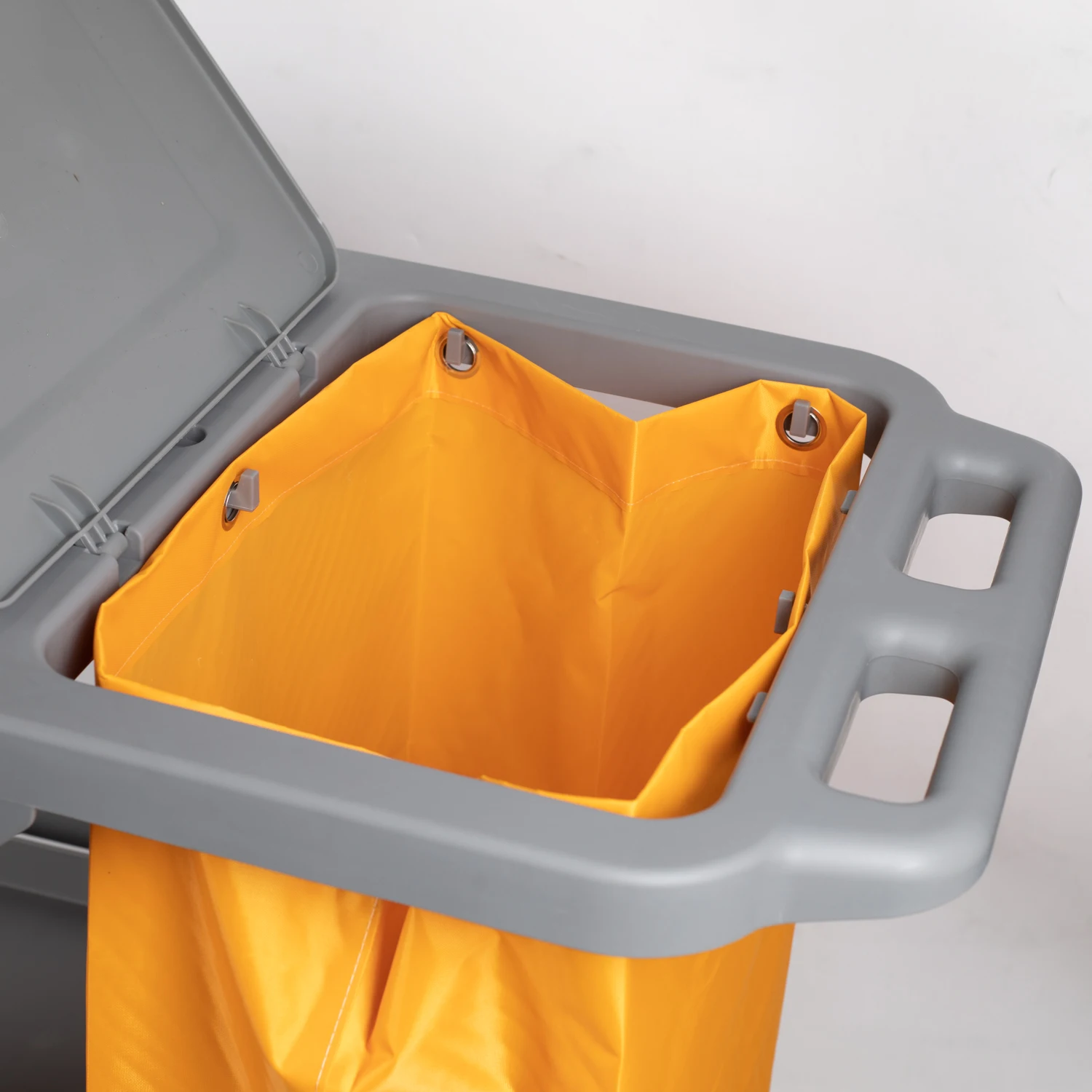 2025 مجموعة كومبو للدراسة المنزلية عربة تنظيف متعددة الوظائف مع دلو ممسحة وعلامة تحذير للفندق والمستشفى