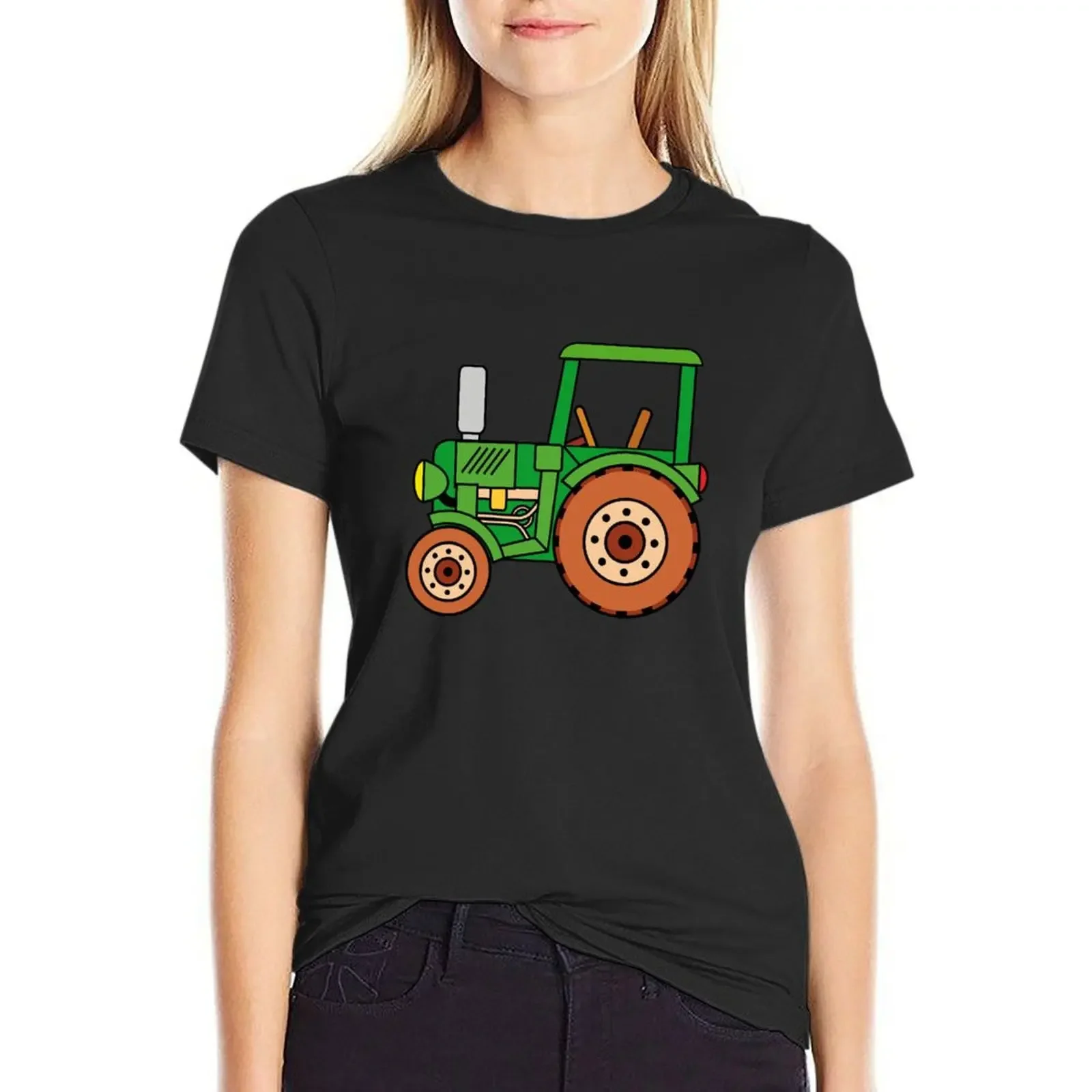 

Green tractor T-Shirt cute tops customs customs design your own Womens clothing